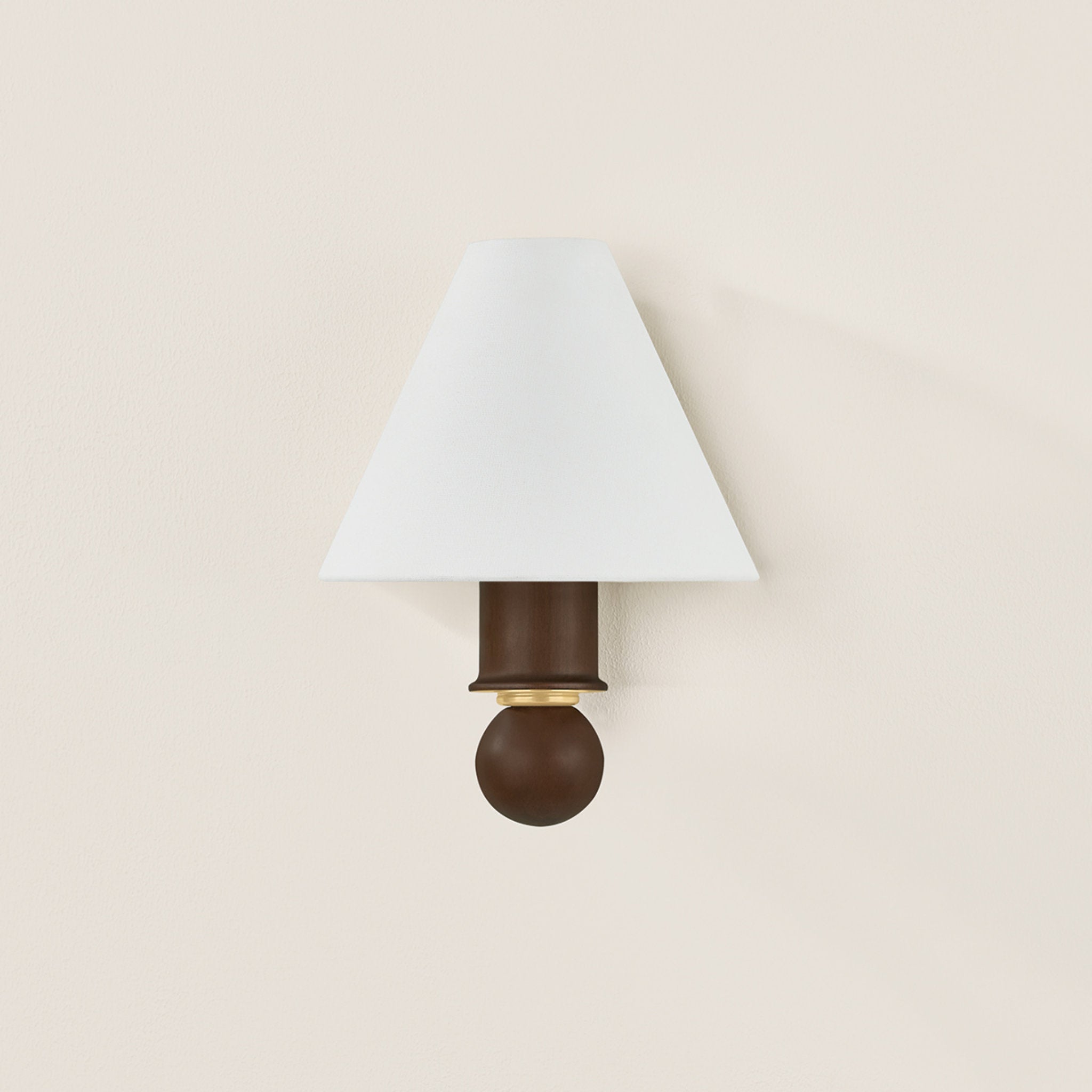 Candice 1-Light Wall Sconce in Aged Brass 8W x 10.75H