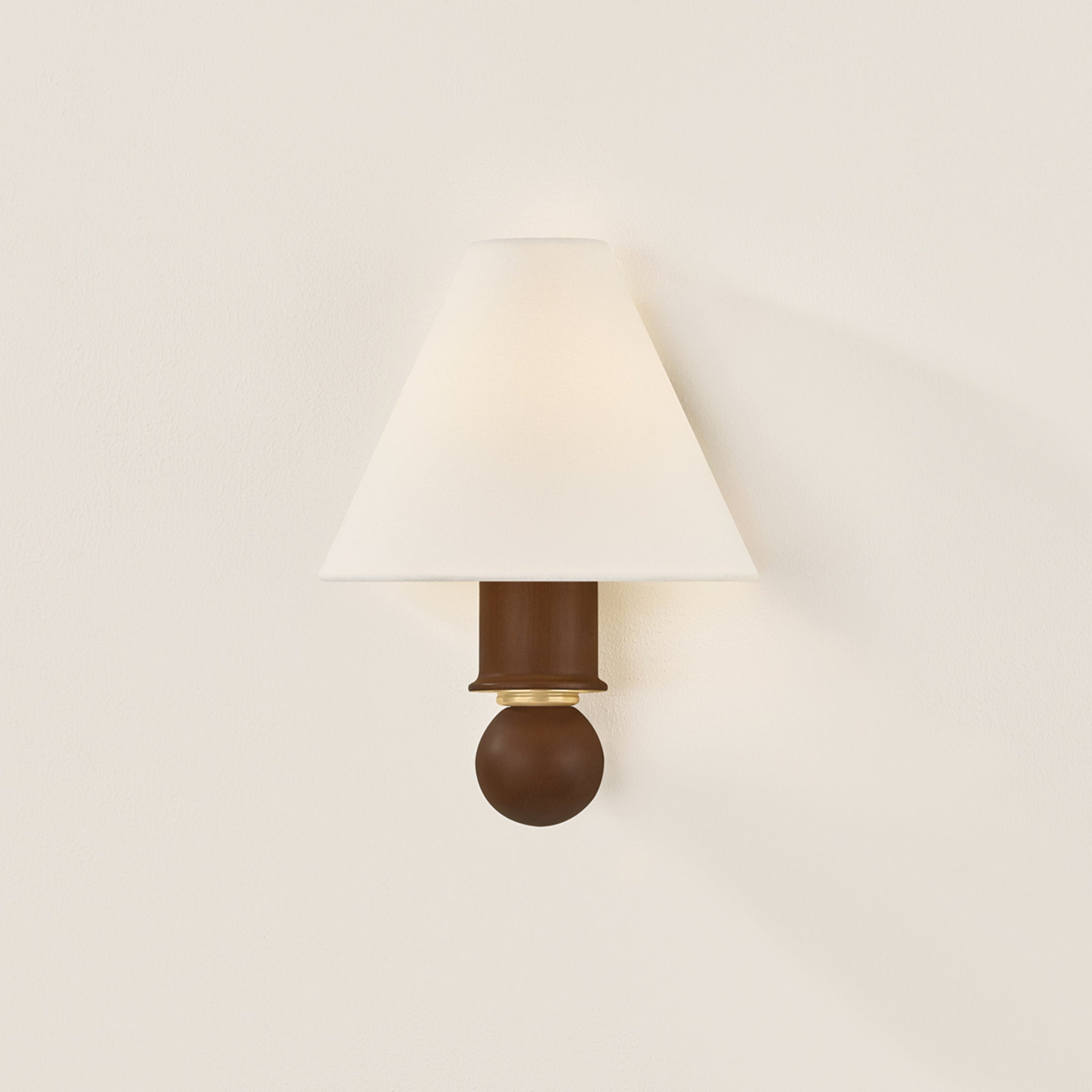 Candice 1-Light Wall Sconce in Aged Brass 8W x 10.75H