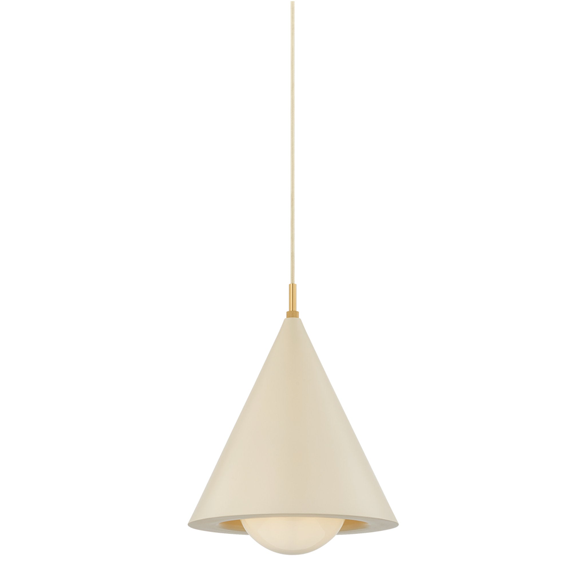 Jolene 1-Light Pendant in Aged Brass 13W x 17.25H