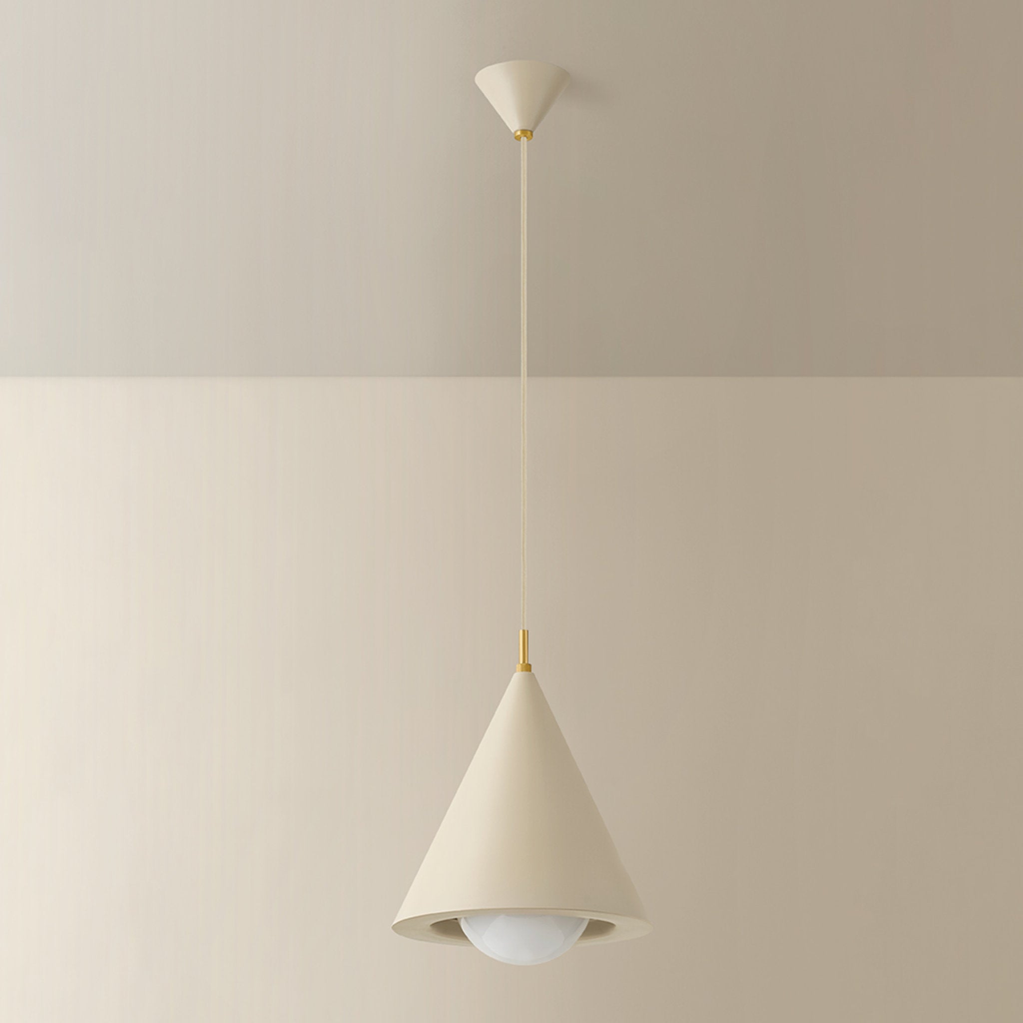 Jolene 1-Light Pendant in Aged Brass 13W x 17.25H