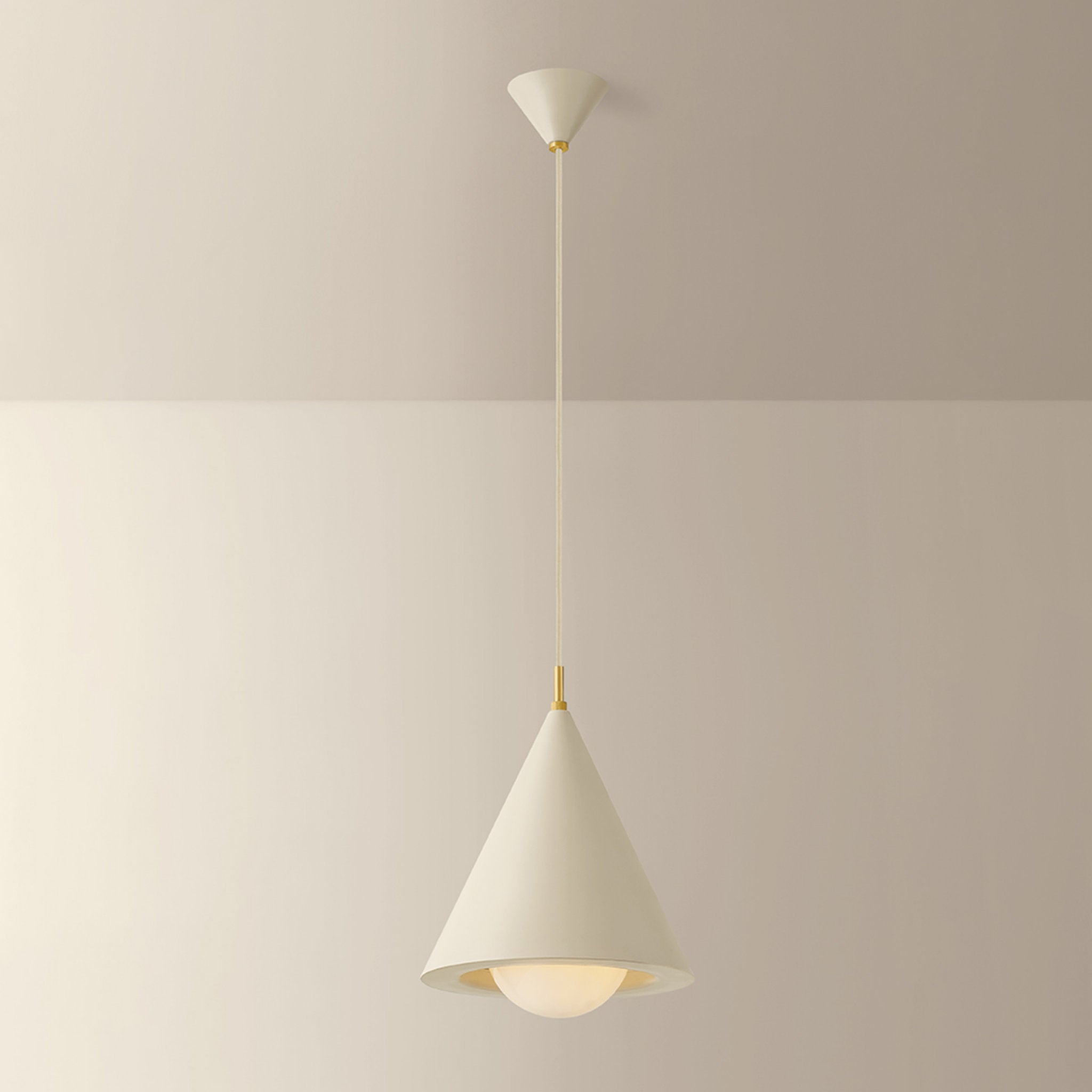 Jolene 1-Light Pendant in Aged Brass 13W x 17.25H