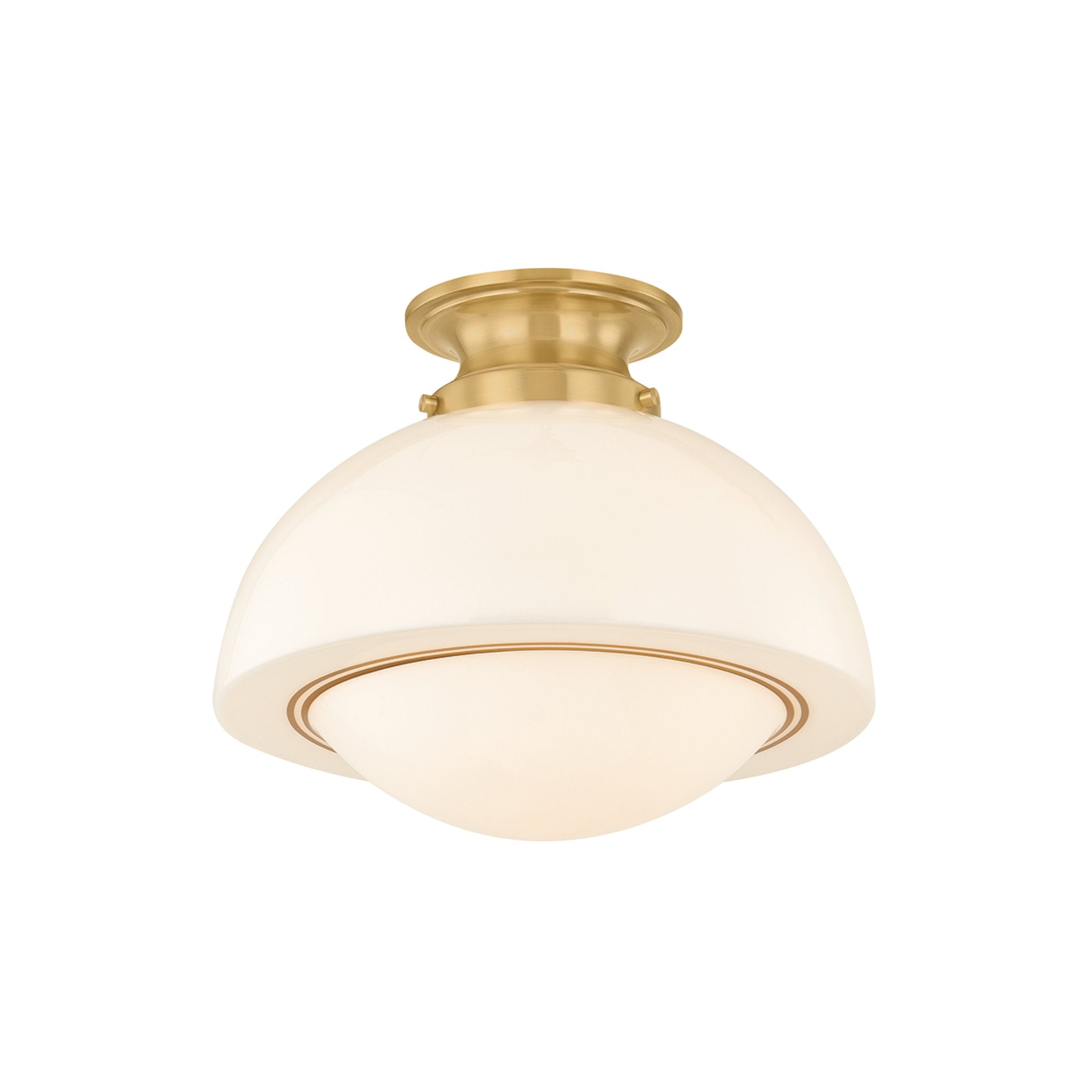 Celine 1-Light Semi Flush in Aged Brass 11W x 9.25H