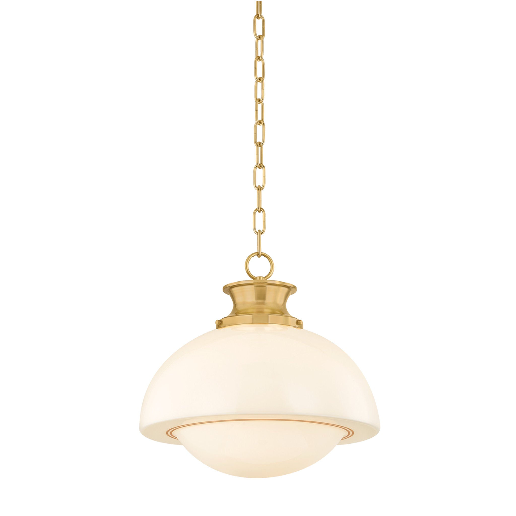 Celine 1-Light Pendant in Aged Brass 15W x 14.75H