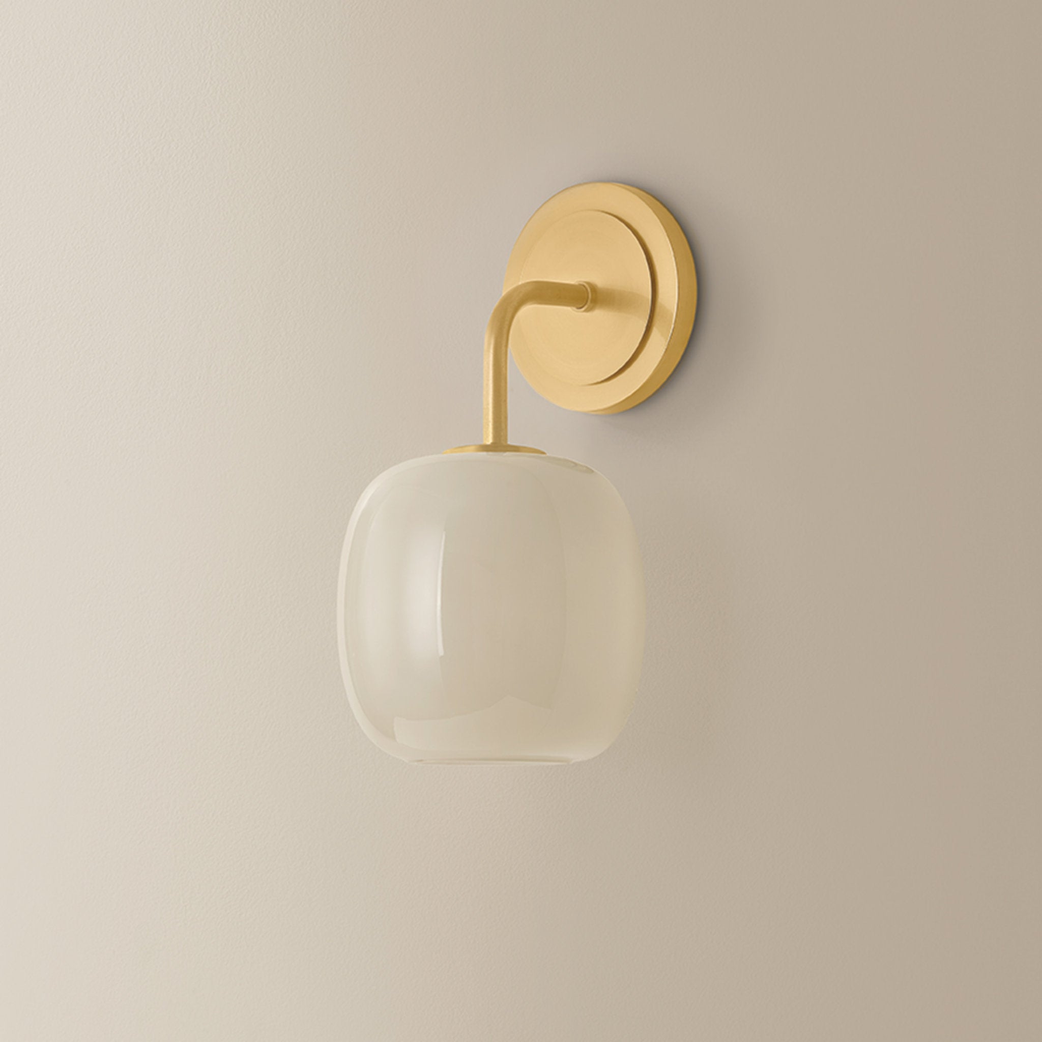 Lisette 1-Light Wall Sconce in Aged Brass 6.75L x 6W x 11.75H
