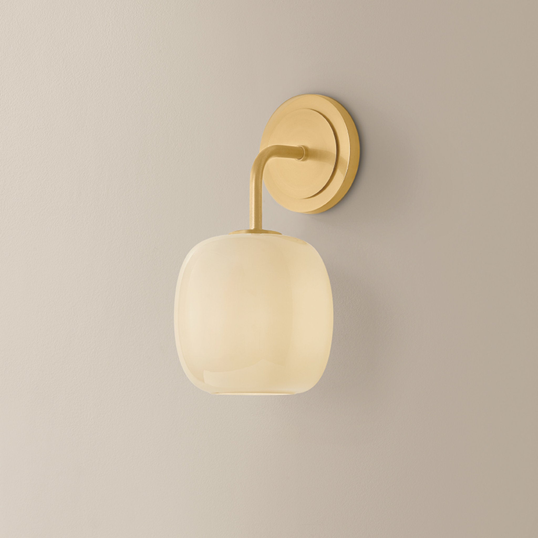 Lisette 1-Light Wall Sconce in Aged Brass 6.75L x 6W x 11.75H