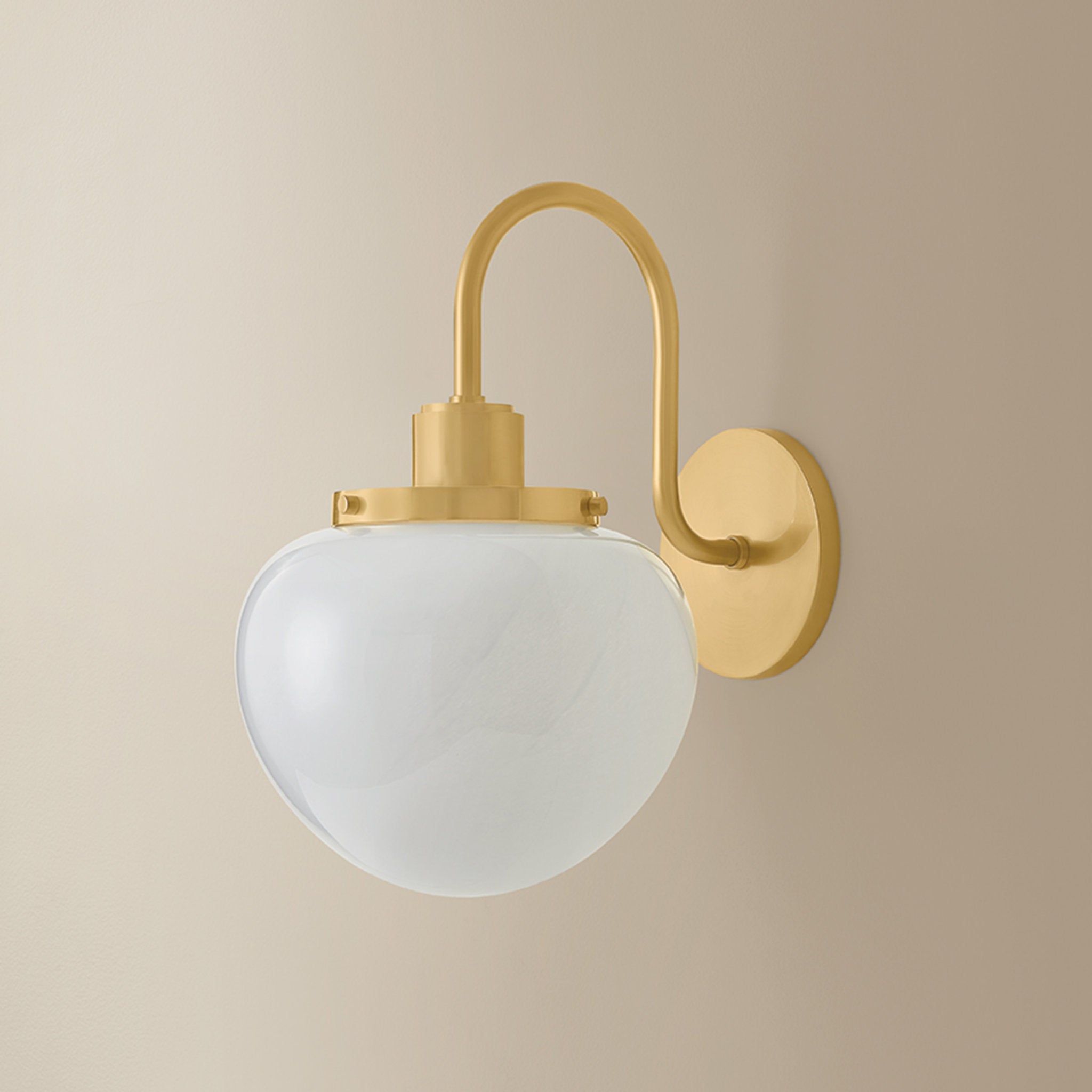 Kristen 1-Light Wall Sconce in Aged Brass 10.75L x 8W x 12.75H