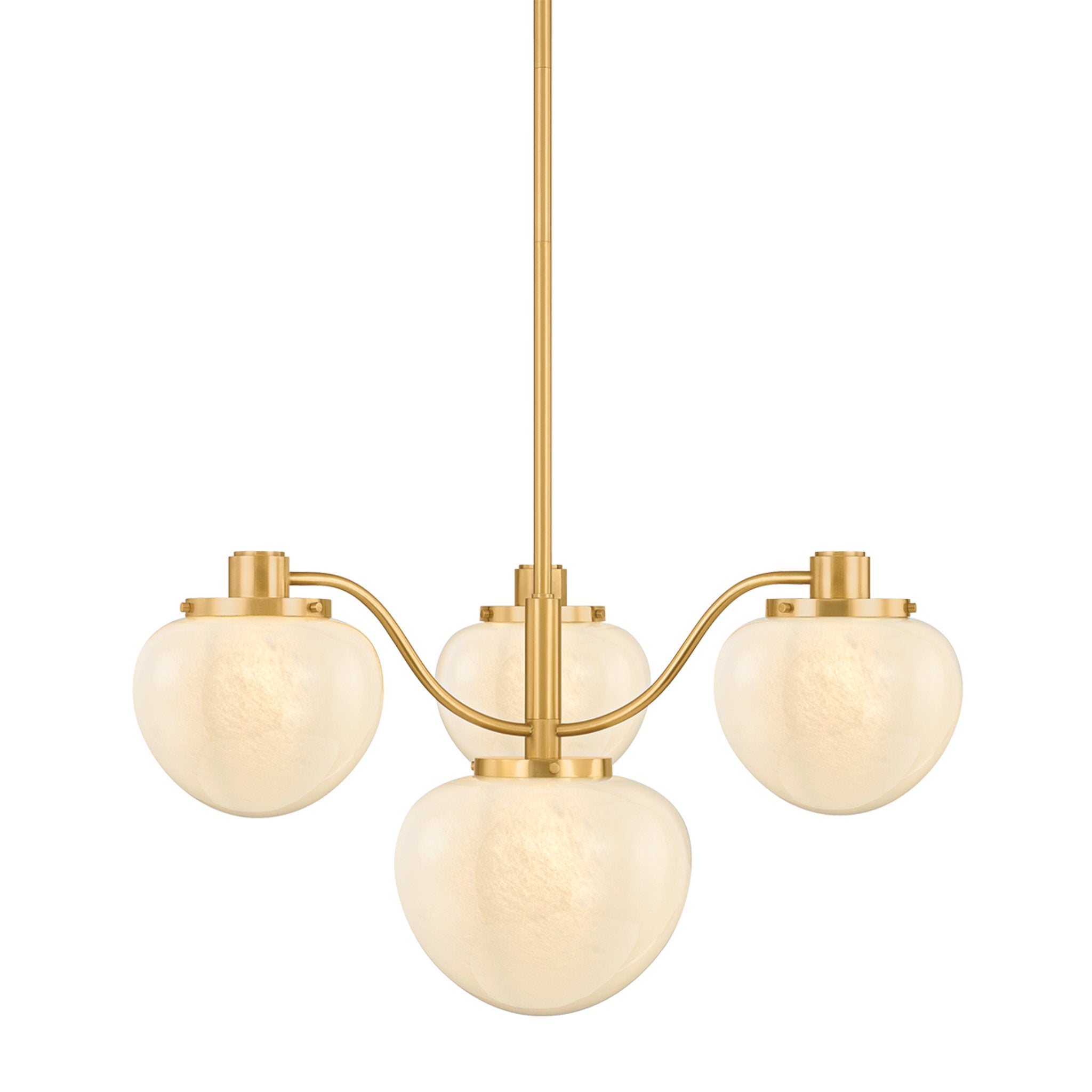 Kristen 4-Light Chandelier in Aged Brass 29.75W x 17H