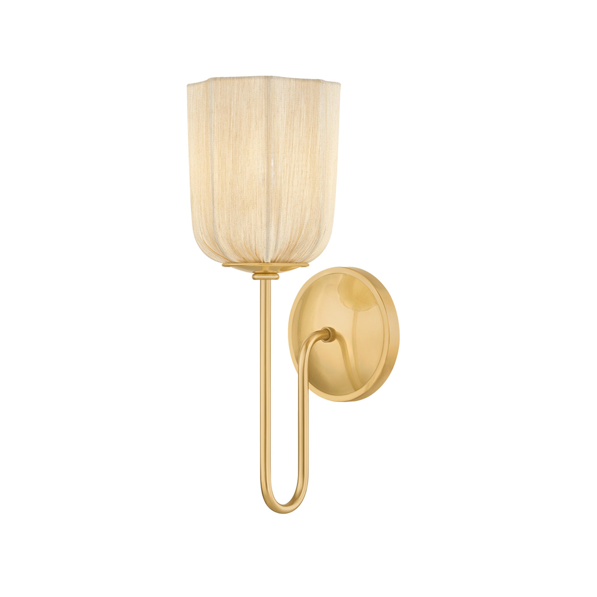 Samantha 1-Light Wall Sconce in Aged Brass 6.75L x 5W x 14.5H