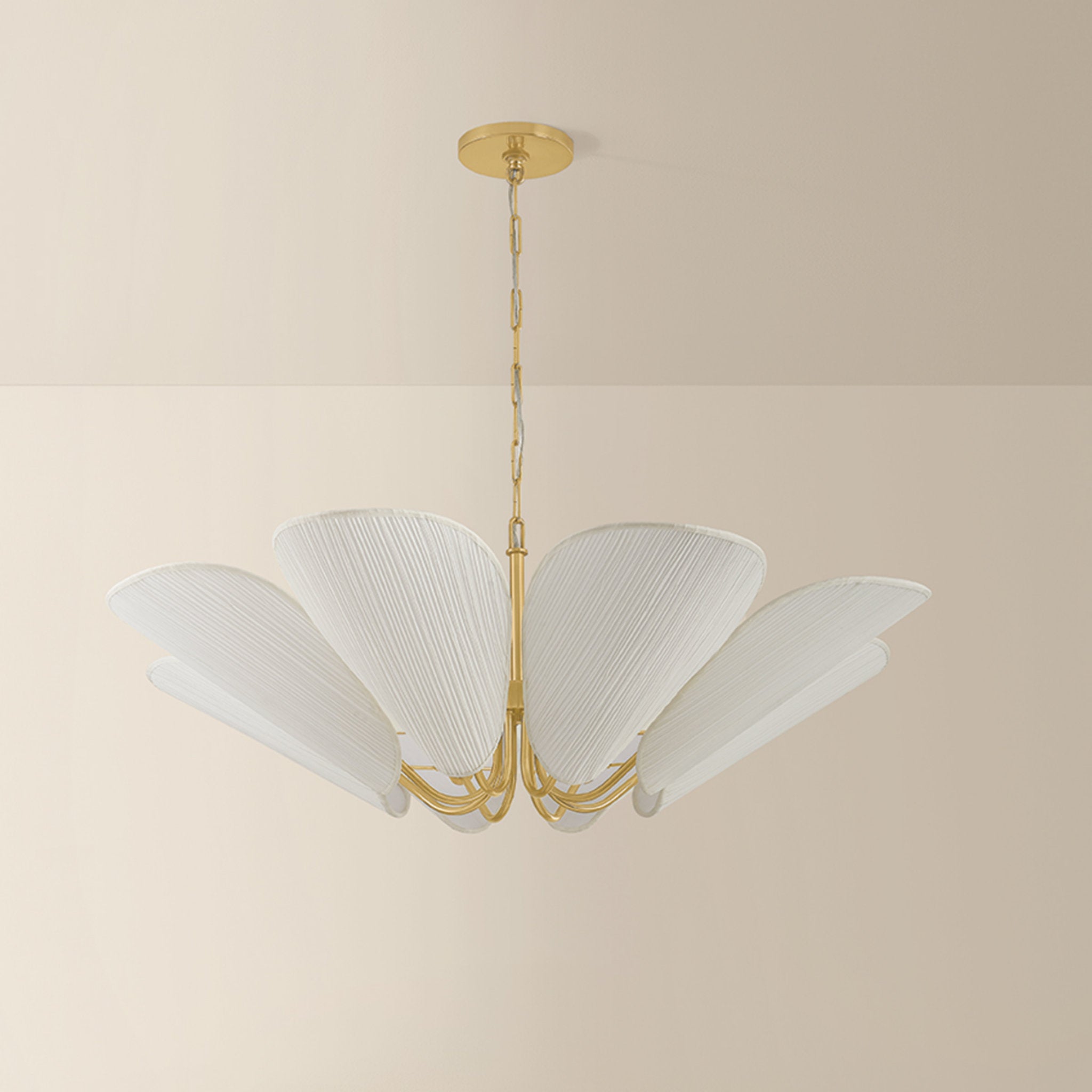 Winifred 8-Light Chandelier in Aged Brass 36.25W x 13.5H