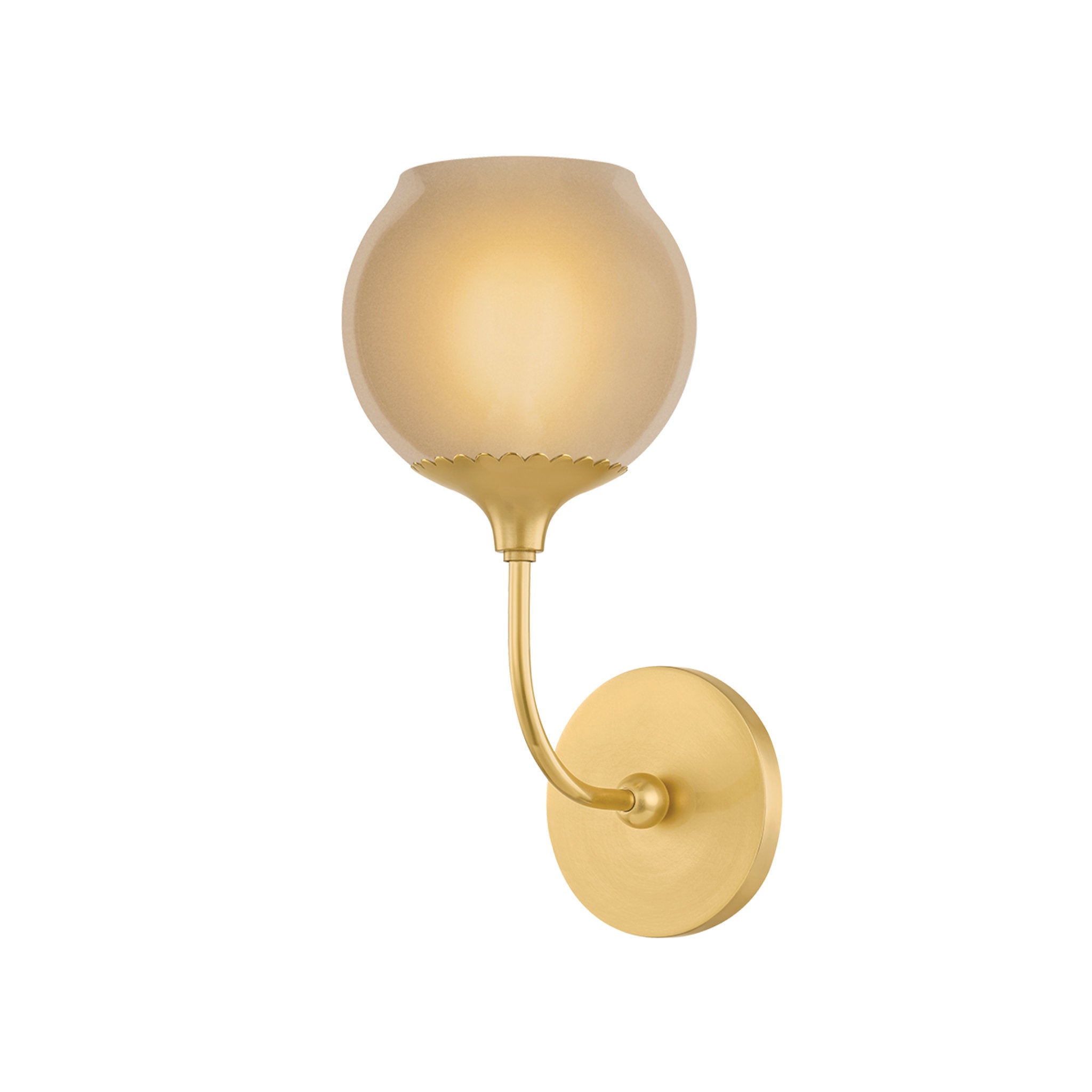 Daya 1-Light Wall Sconce in Aged Brass 7.5L x 6W x 12.5H