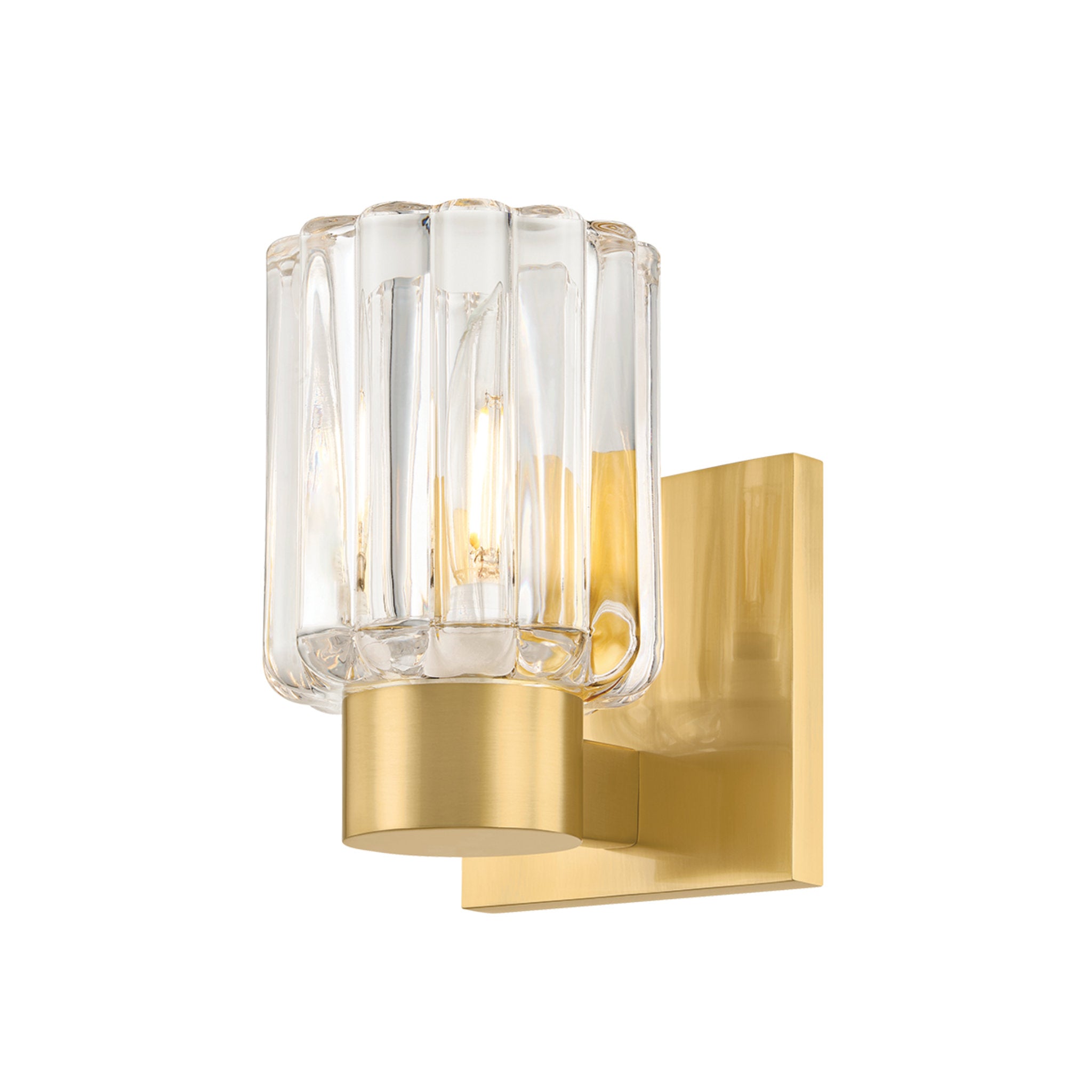 Danae 1-Light Bath and Vanity in Aged Brass 5L x 4.25W x 6.25H