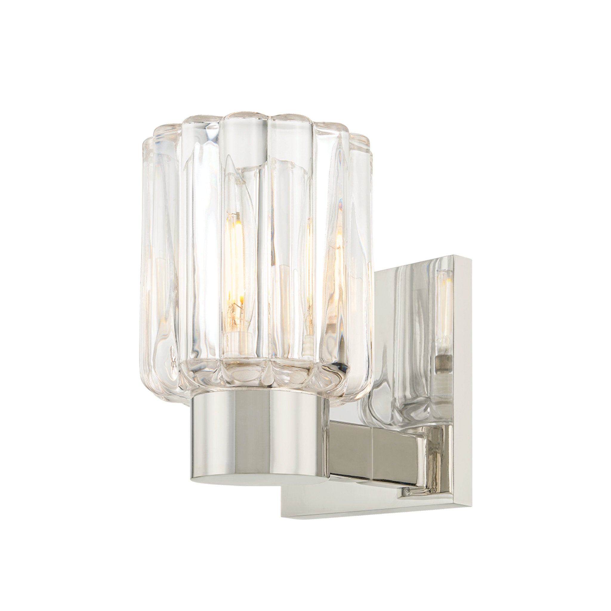 Danae 1-Light Bath and Vanity in Polished Nickel 5L x 4.25W x 6.25H