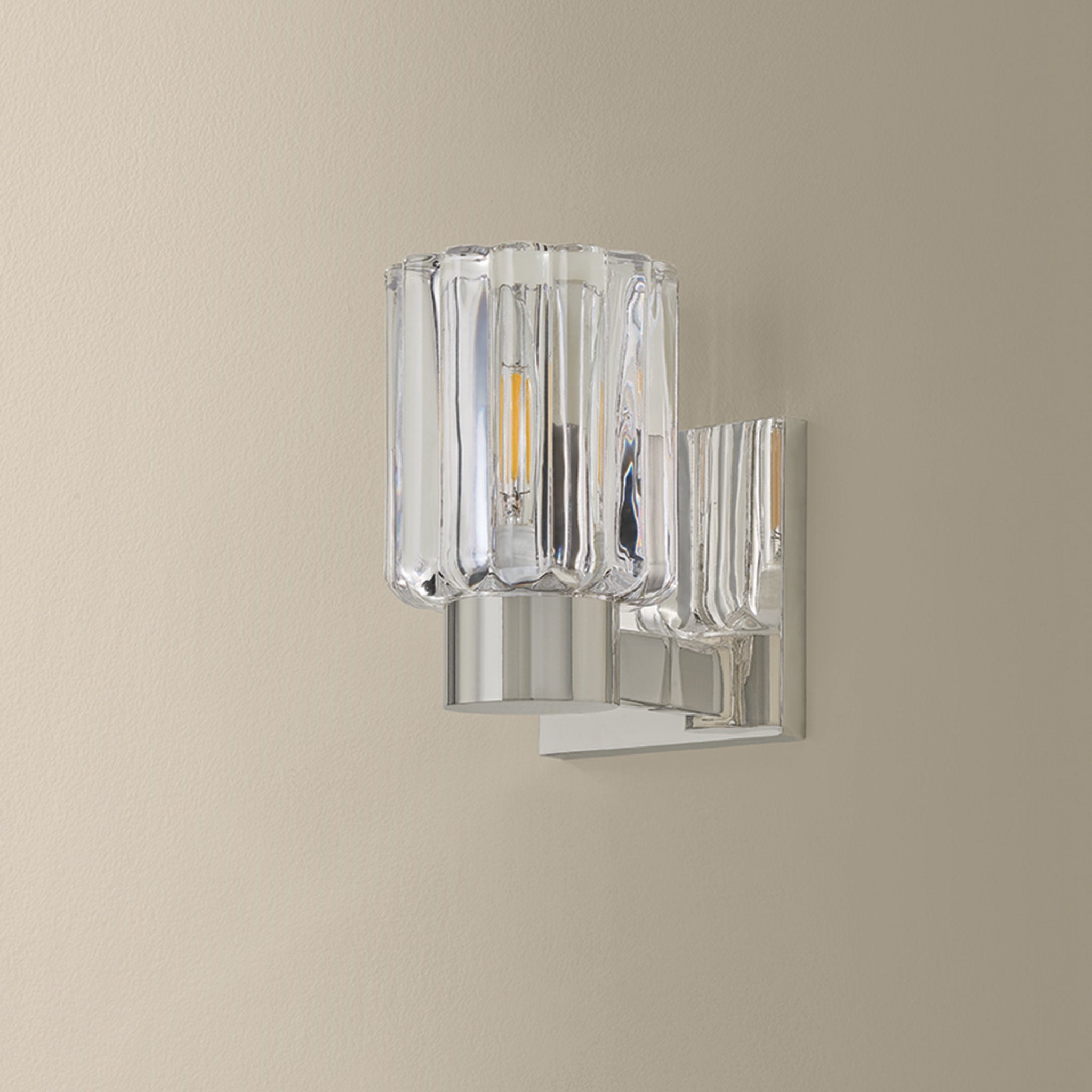 Danae 1-Light Bath and Vanity in Polished Nickel 5L x 4.25W x 6.25H