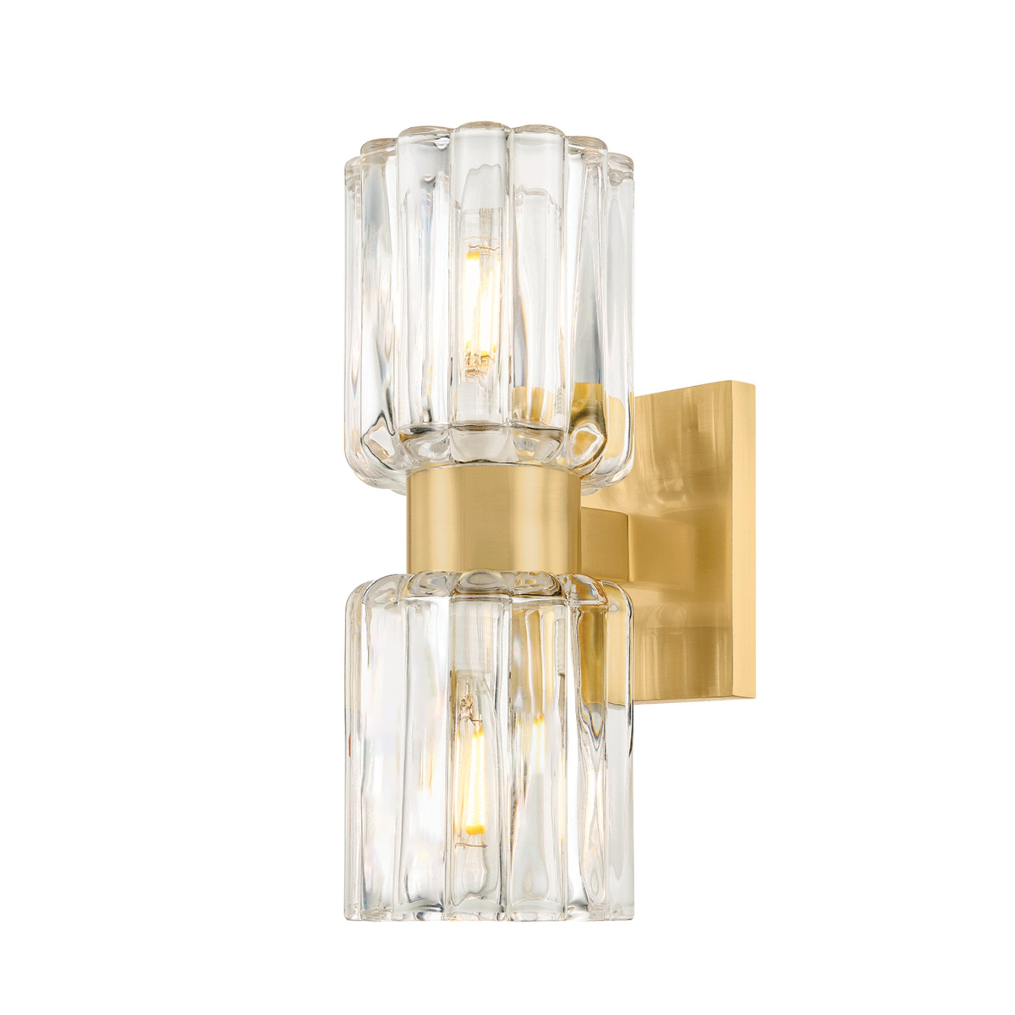 Danae 2-Light Bath and Vanity in Aged Brass 5L x 4.25W x 10.5H