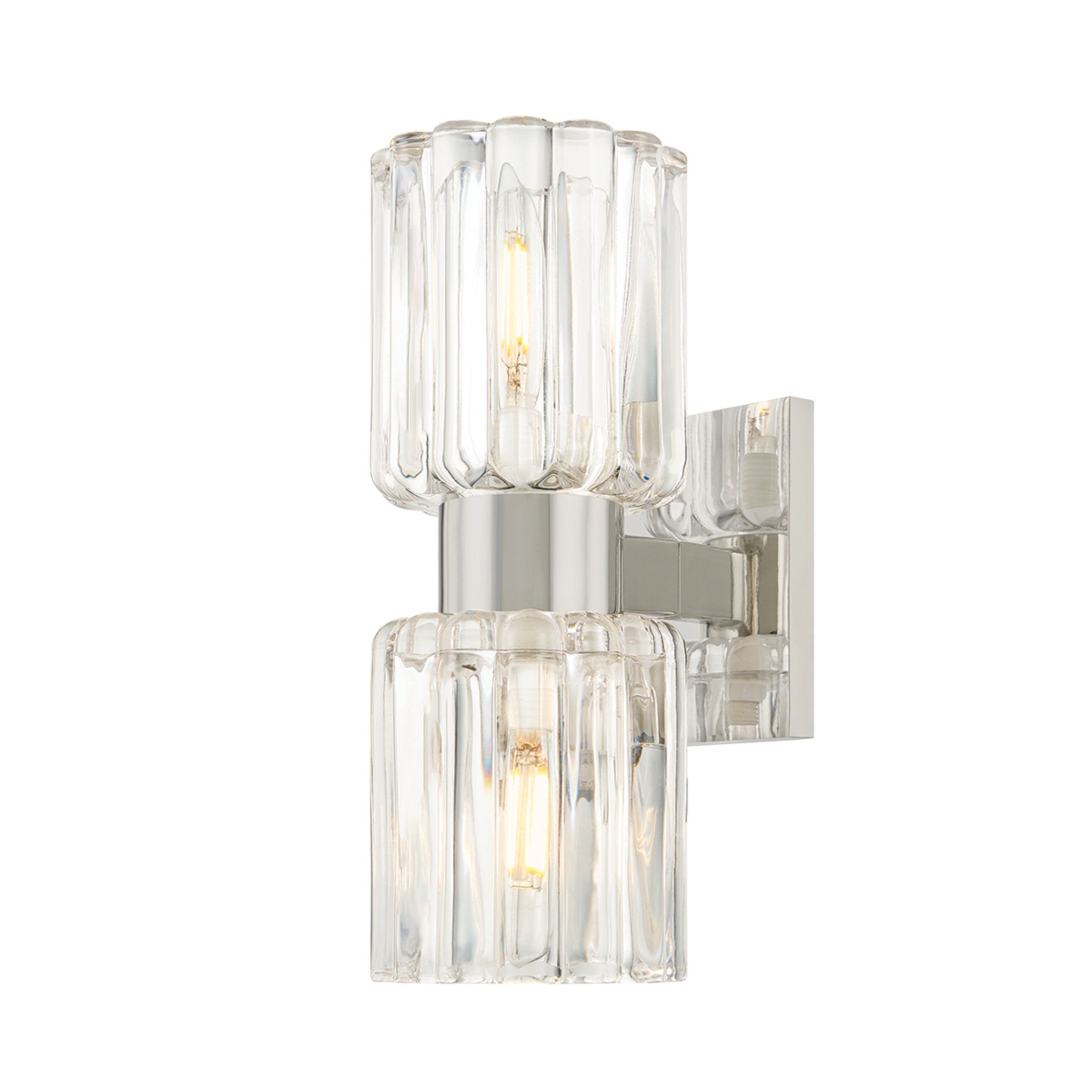 Danae 2-Light Bath and Vanity in Polished Nickel 5L x 4.25W x 10.5H