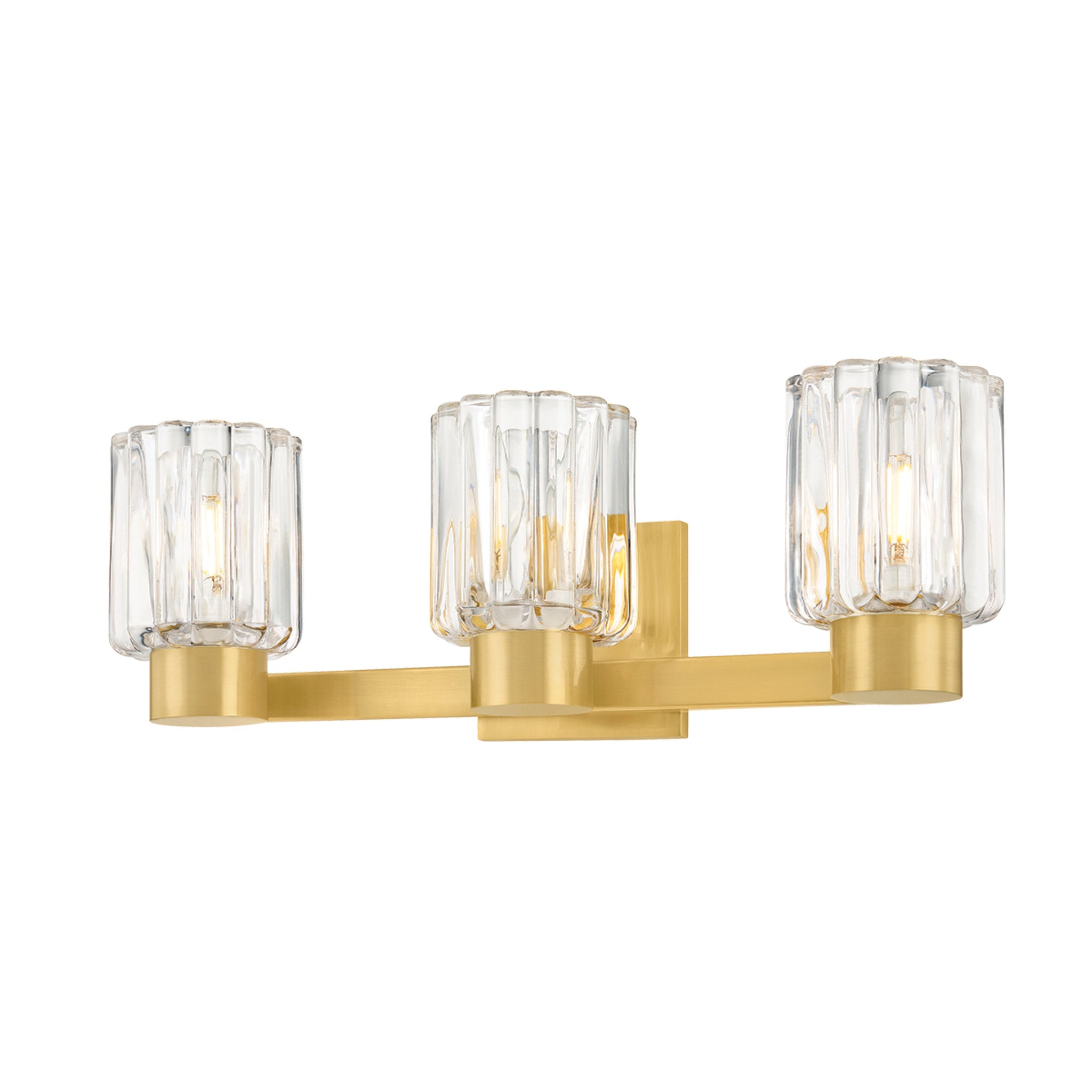 Danae 3-Light Bath and Vanity in Aged Brass 5L x 18W x 6.25H