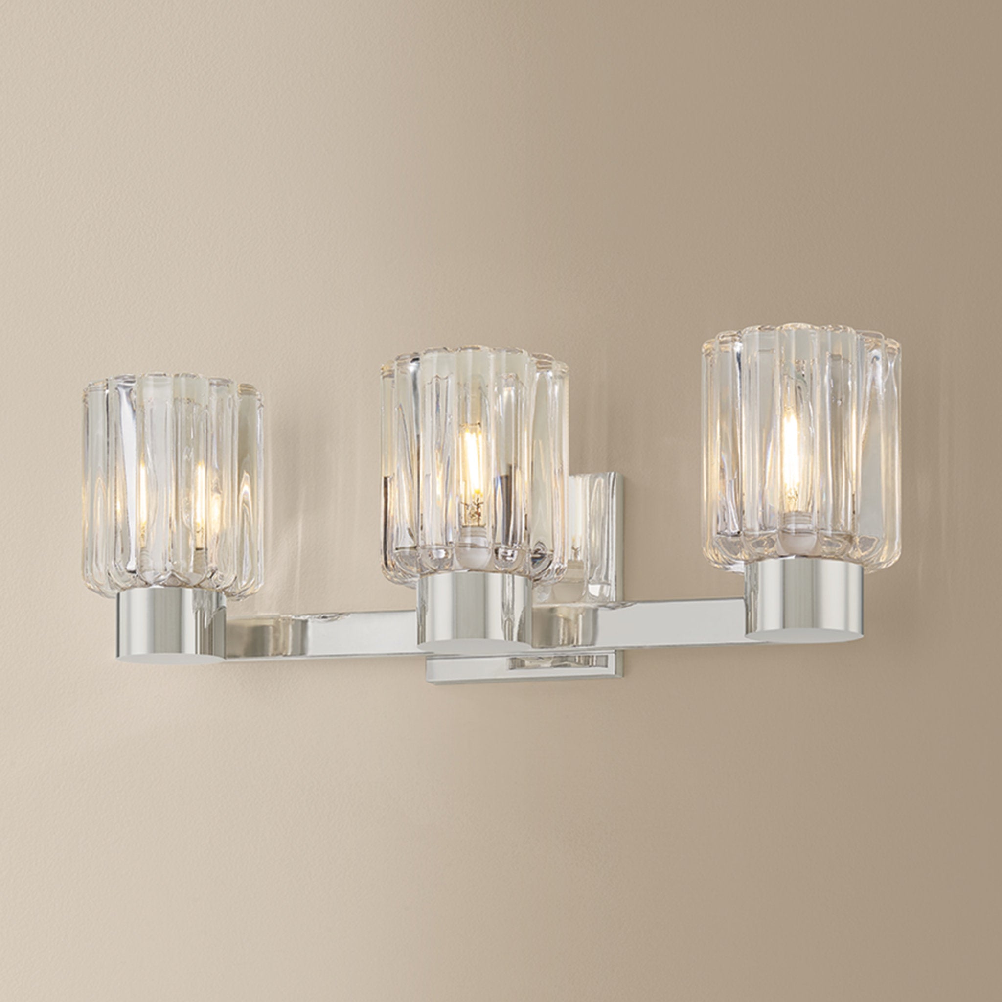 Danae 3-Light Bath and Vanity in Polished Nickel 5L x 18W x 6.25H
