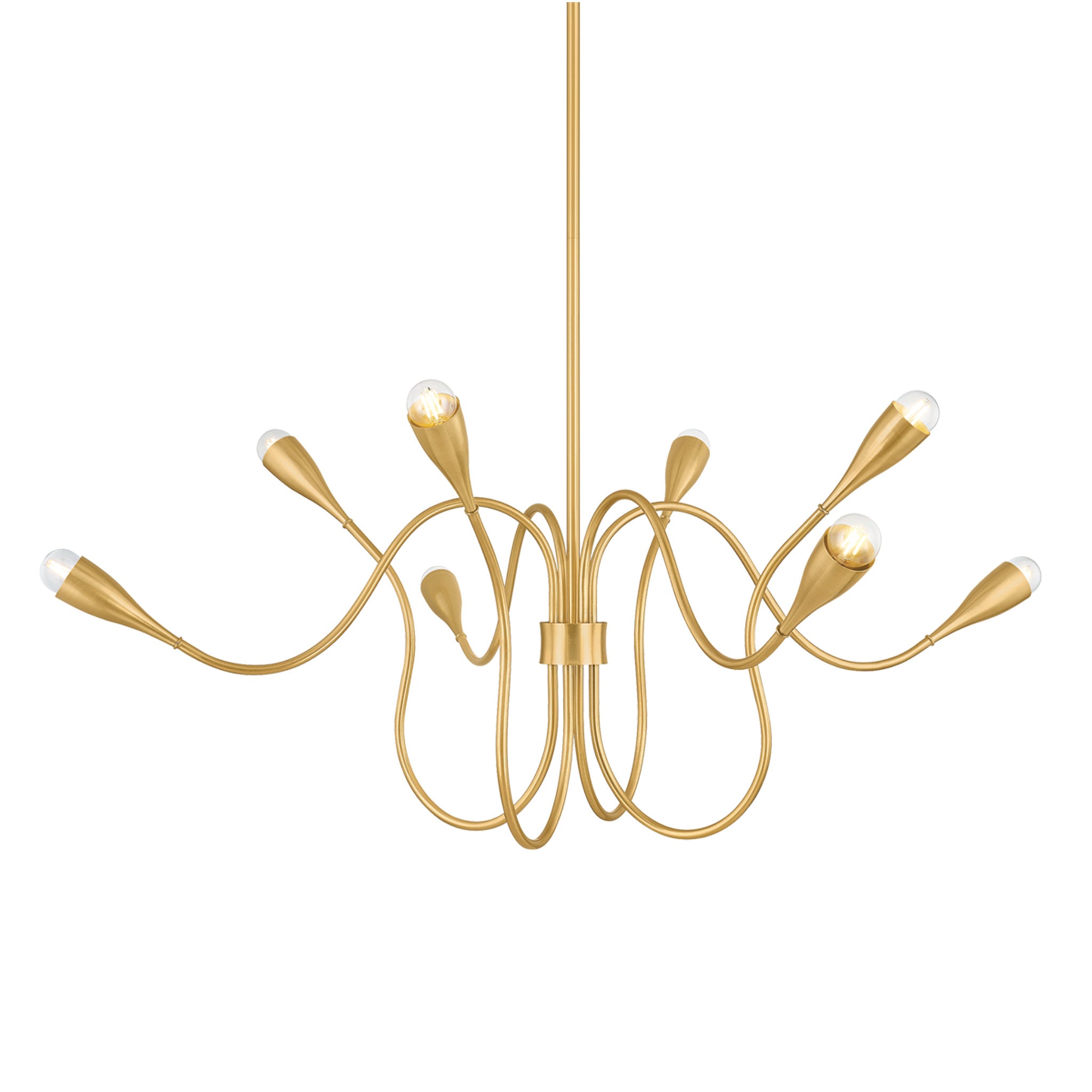 Anaise 8-Light Chandelier in Aged Brass 47.75W x 21H