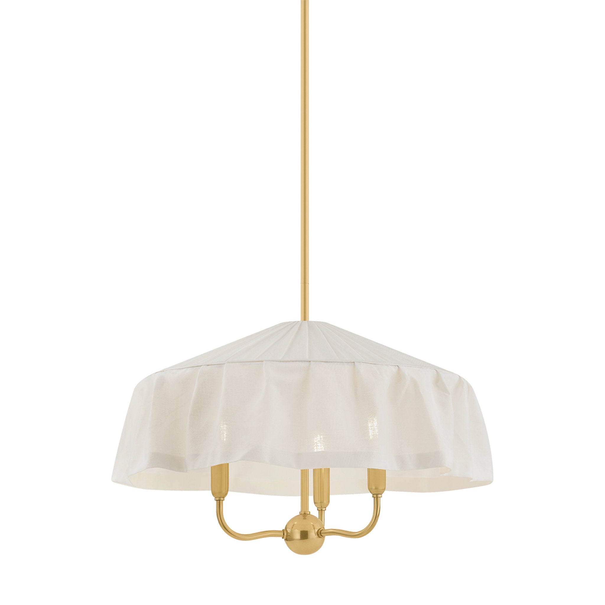 Shivonne 3-Light Pendant in Aged Brass 22W x 13H