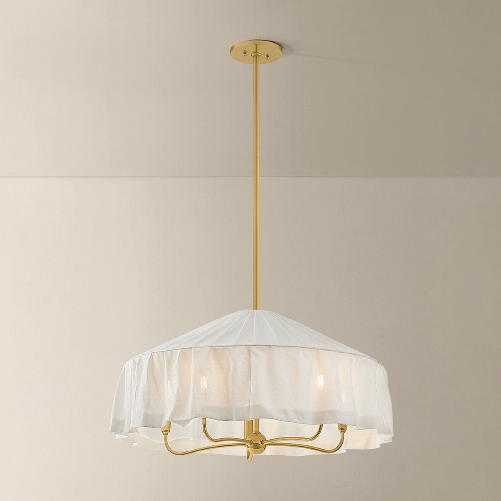 Shivonne 5-Light Pendant in Aged Brass 34W x 15.5H