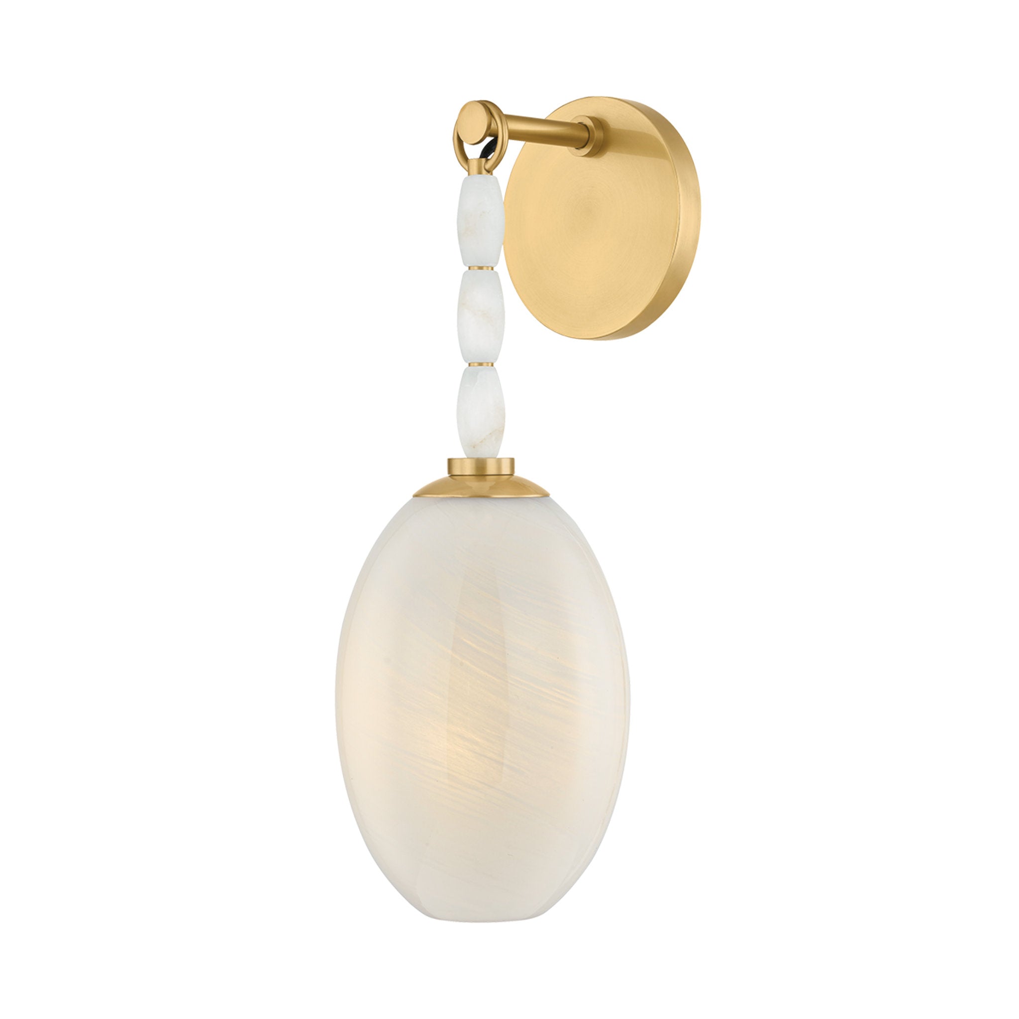 Yolanda 1-Light Wall Sconce in Aged Brass 6.25L x 5.5W x 15.25H