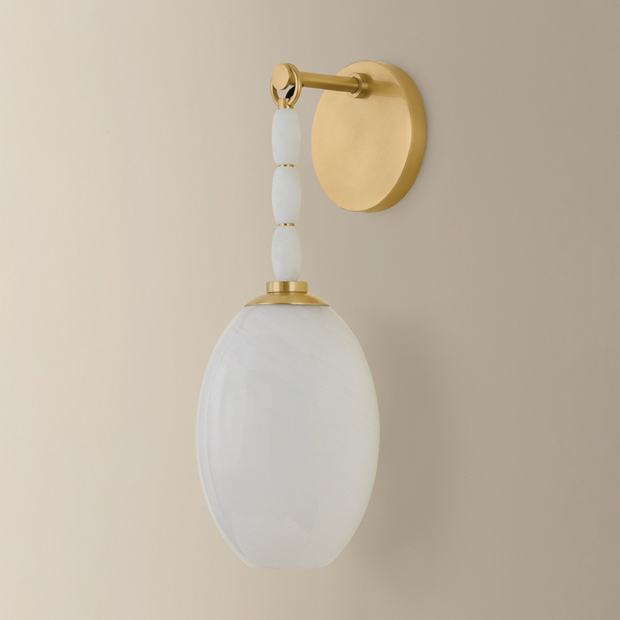 Yolanda 1-Light Wall Sconce in Aged Brass 6.25L x 5.5W x 15.25H