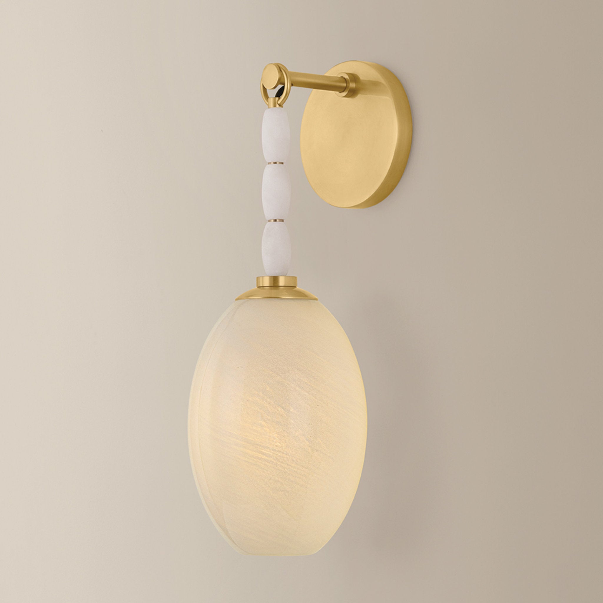 Yolanda 1-Light Wall Sconce in Aged Brass 6.25L x 5.5W x 15.25H