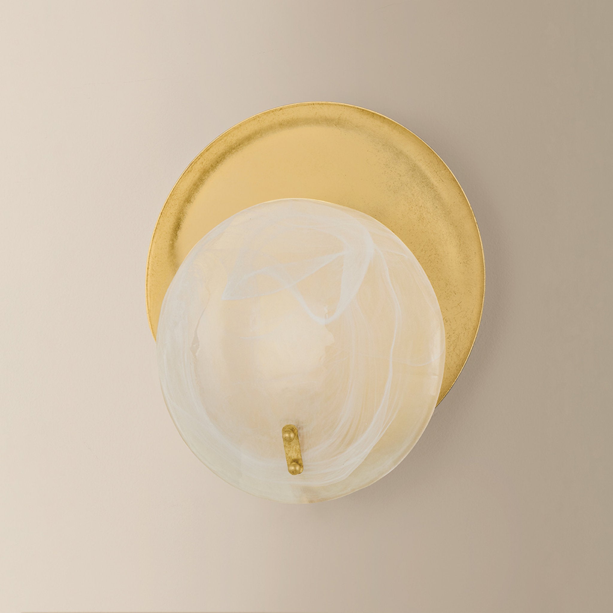 Shanette 1-Light Wall Sconce in Vintage Gold Leaf 4.25L x 10.75W x 12.5H