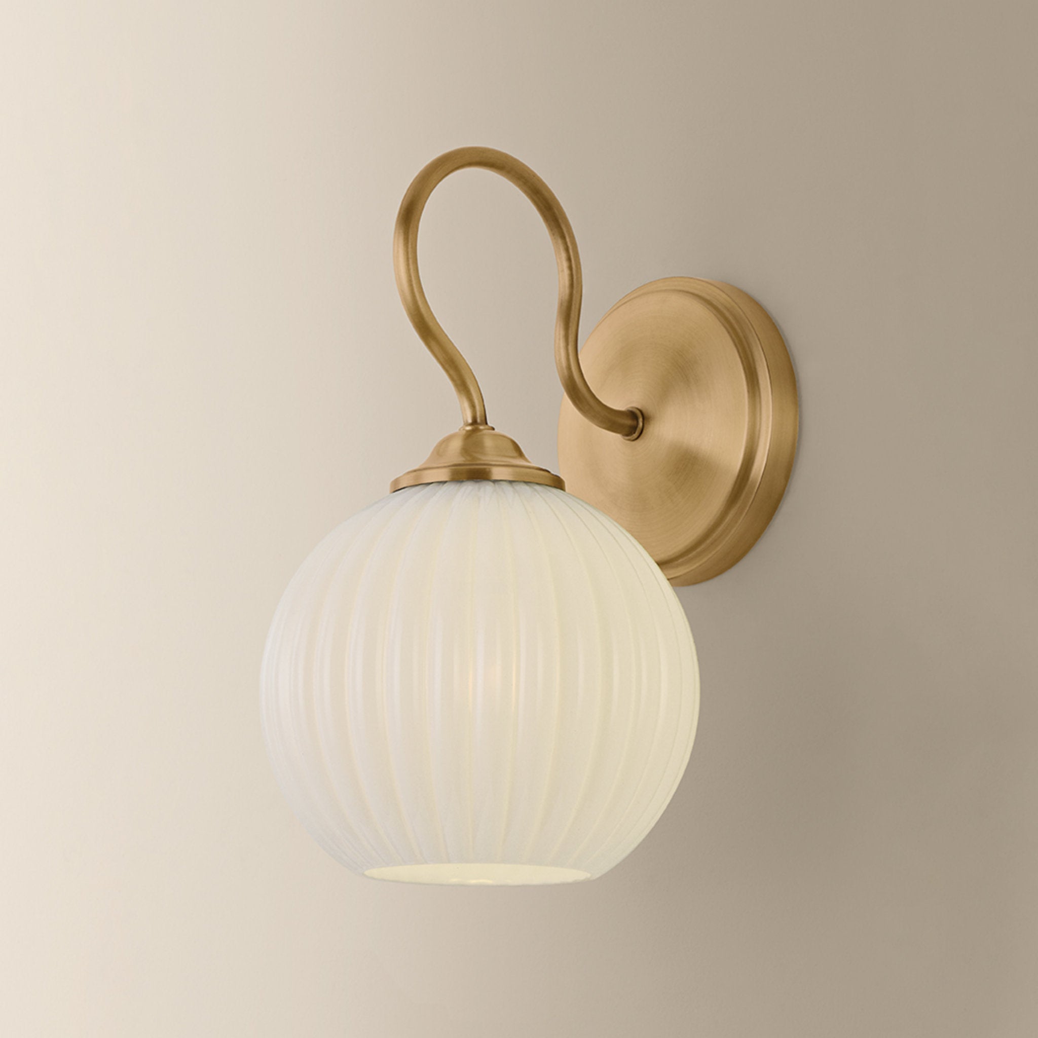 Vida 1-Light Wall Sconce in Patina Brass 7.75L x 6.5W x 11.25H