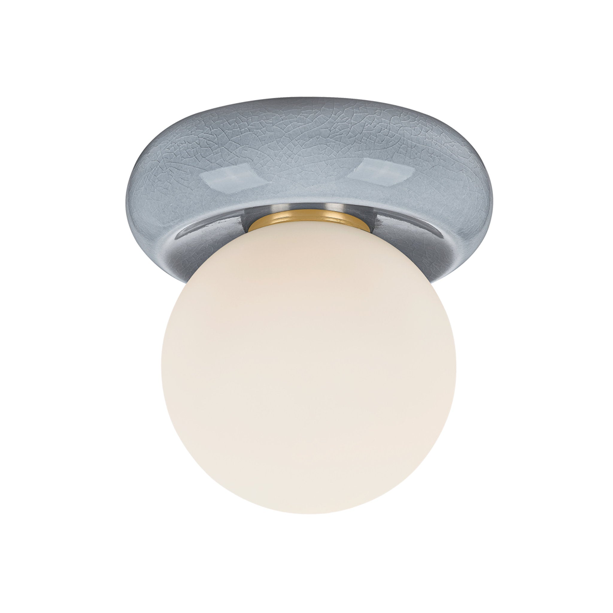 Tyra 1-Light Flush Mount in Aged Brass 8.75W x 6H