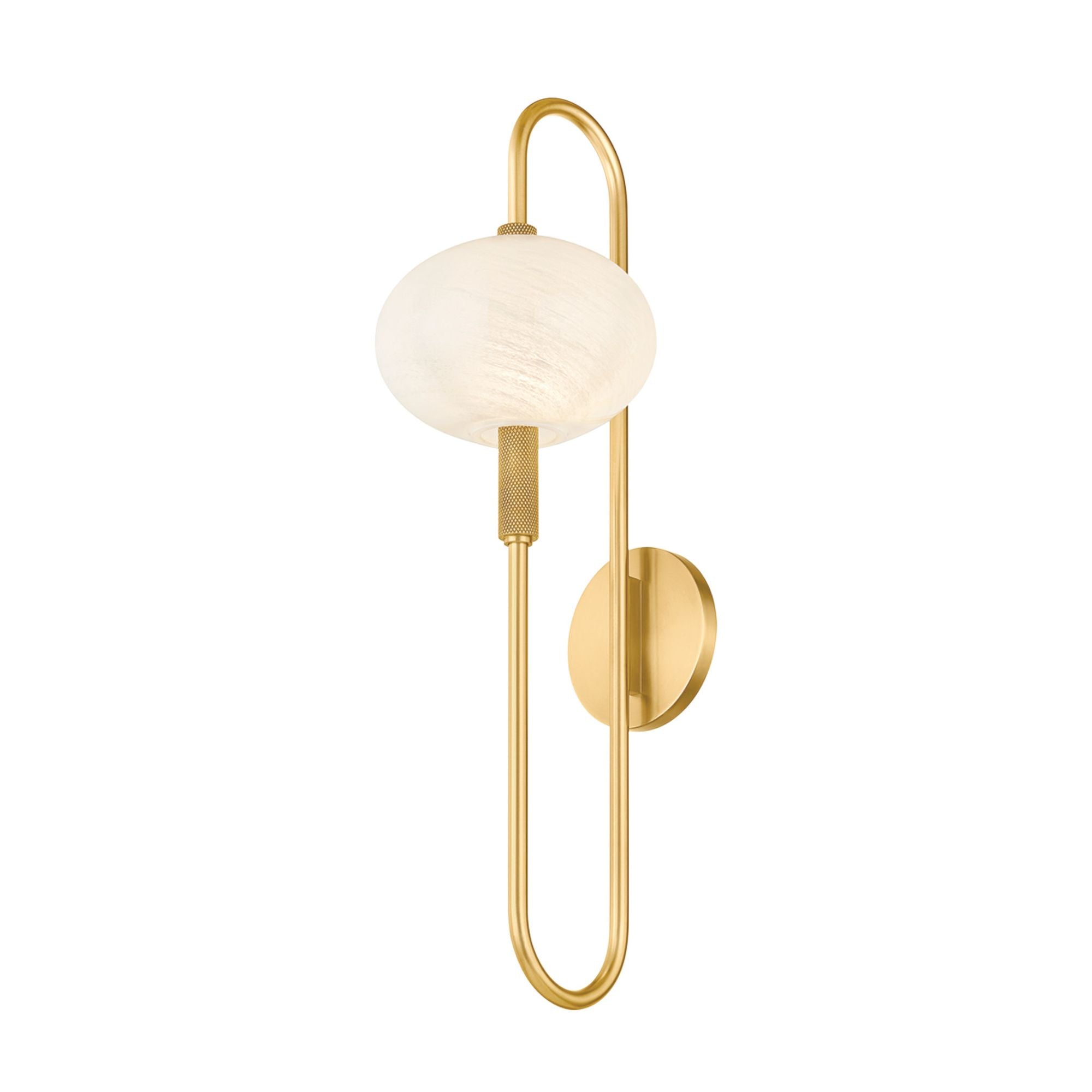 DELPHINE 1-Light Wall Sconce in  Aged Brass 7L x 7W x 23.75H