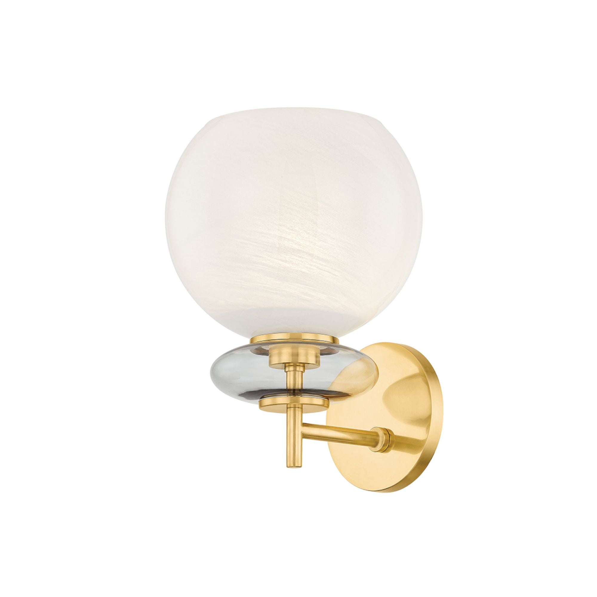Alexia 1-Light Wall Sconce in Aged Brass 7.75W x 10.75H