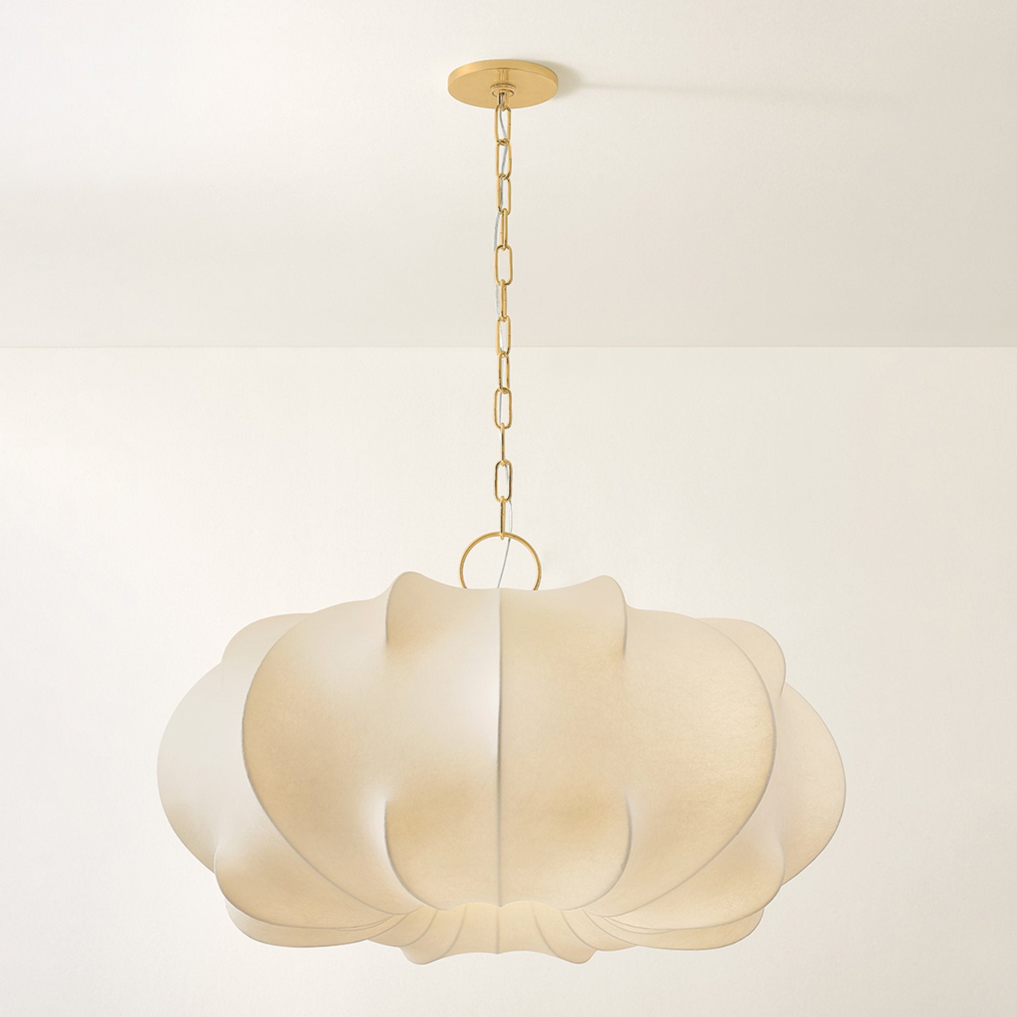 Keilah 1-Light Pendant in Aged Brass 36W x 21.25H