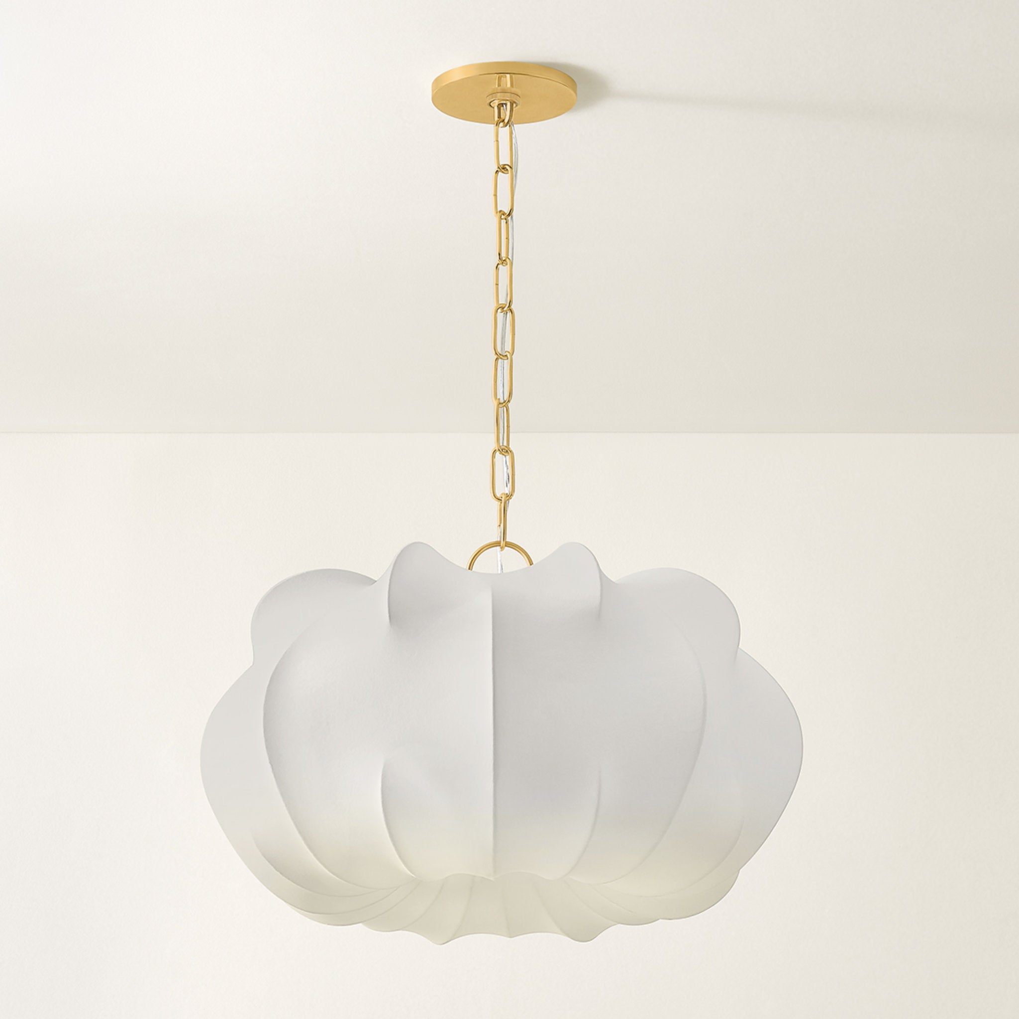Keilah 1-Light Pendant in Aged Brass 23.5W x 15.25H