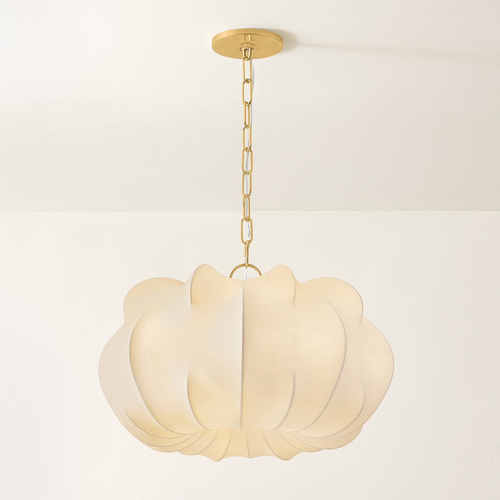 Keilah 1-Light Pendant in Aged Brass 23.5W x 15.25H
