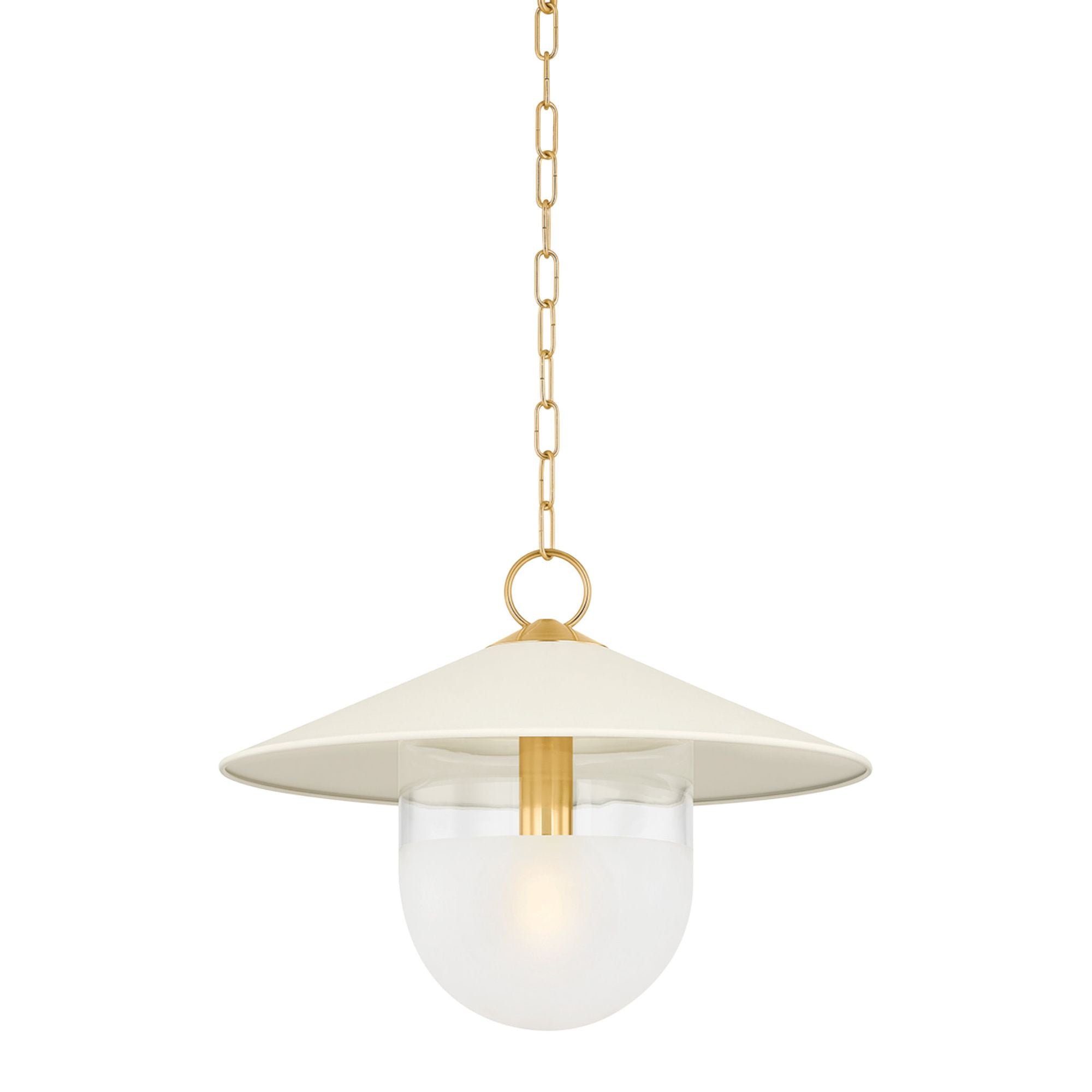 Ressi 1-Light Pendant in Aged Brass 20W x 15H