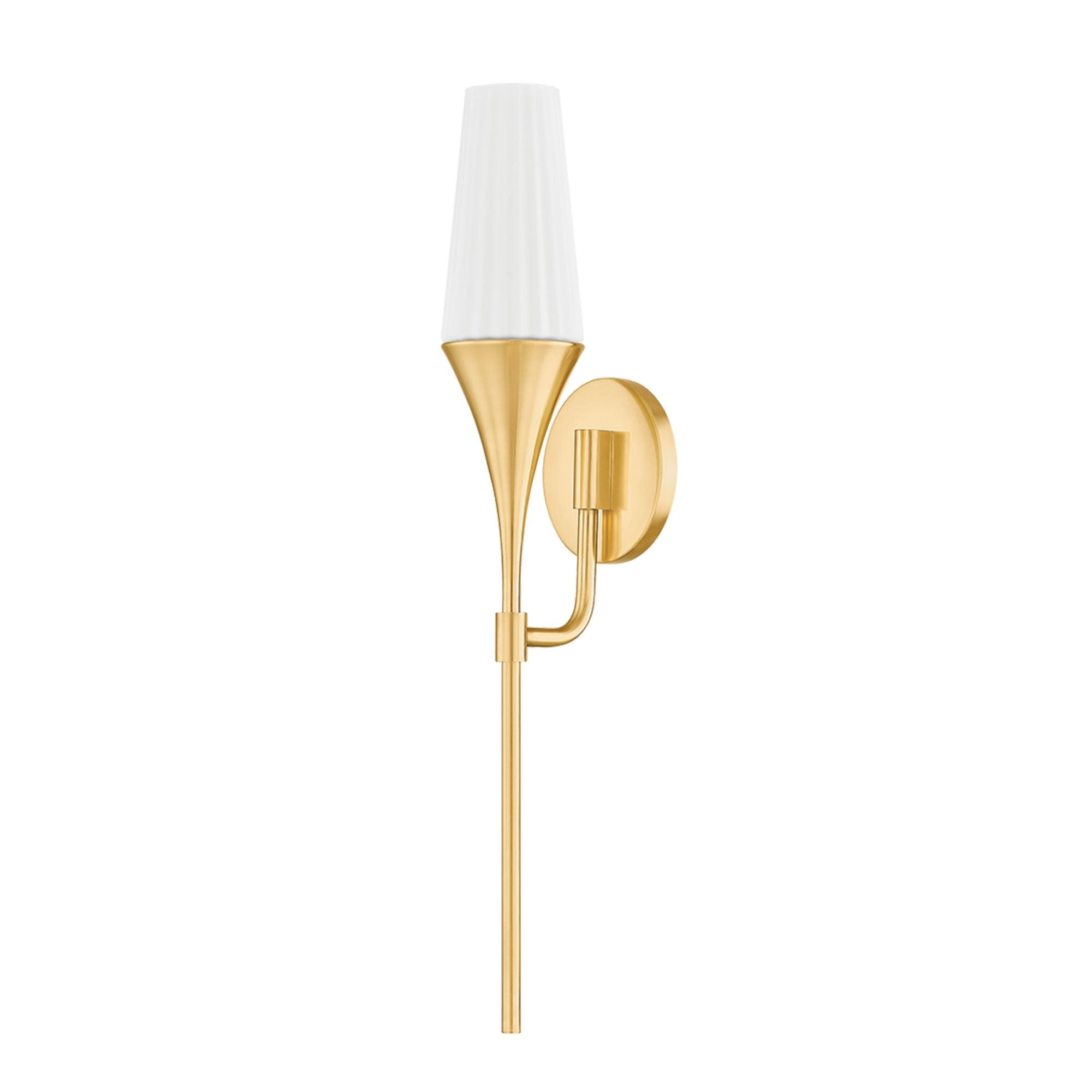 Luisa 1-Light Wall Sconce in Aged Brass 4.75W x 23H