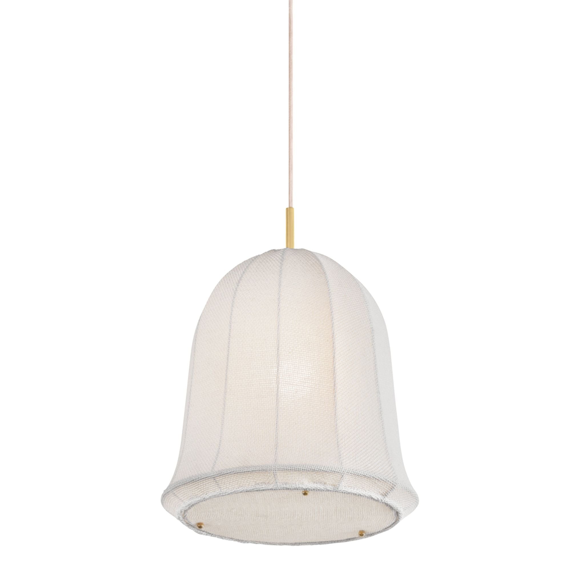 Risa 1-Light Pendant in Aged Brass 14W x 17.75H