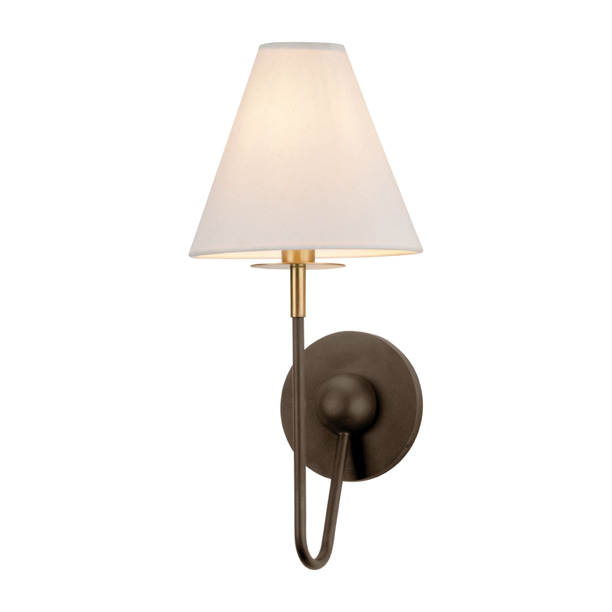 Polly 1-Light Wall Sconce in Aged Brass 7W x 15.5H