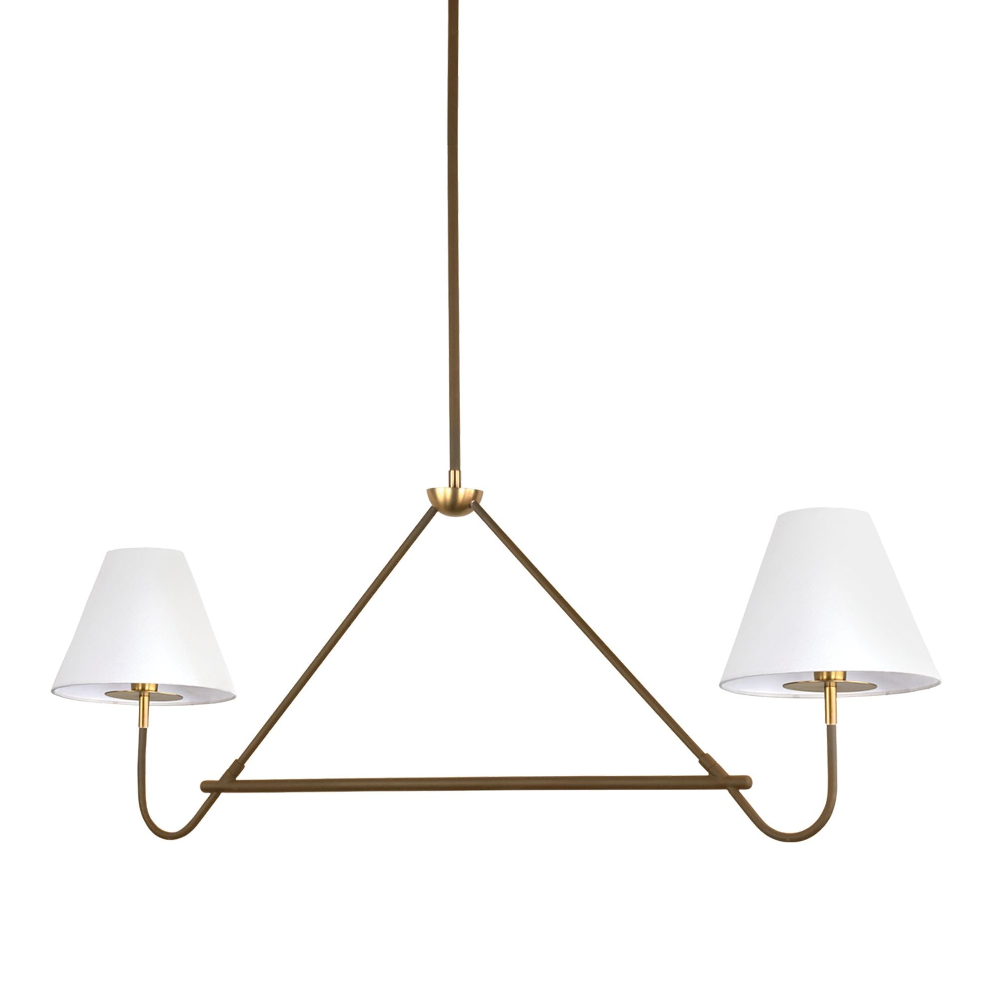 Polly 2-Light Linear in Aged Brass 54L x 11W x 21H
