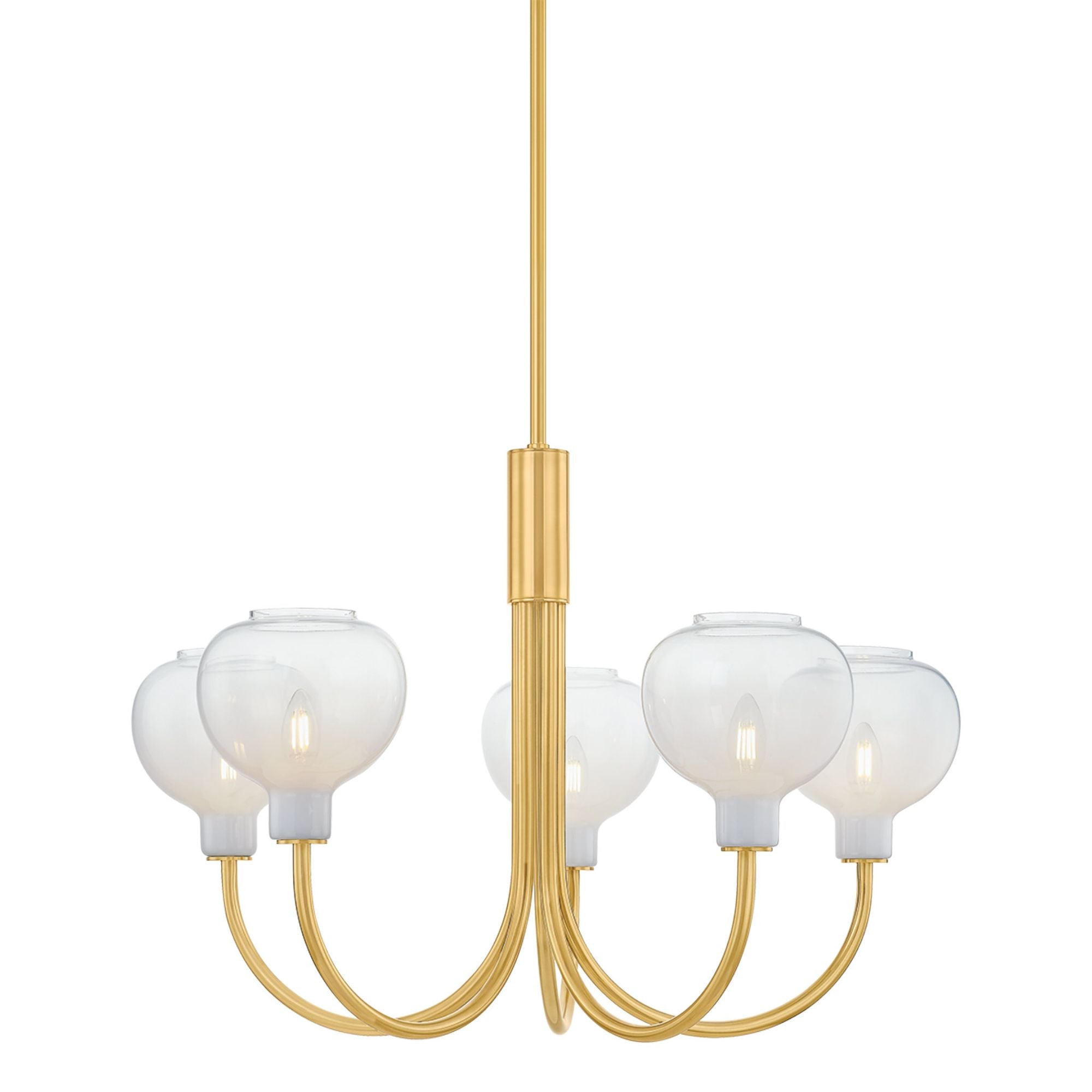 Estelle 5-Light Chandelier in Aged Brass 32.25W x 21.75H