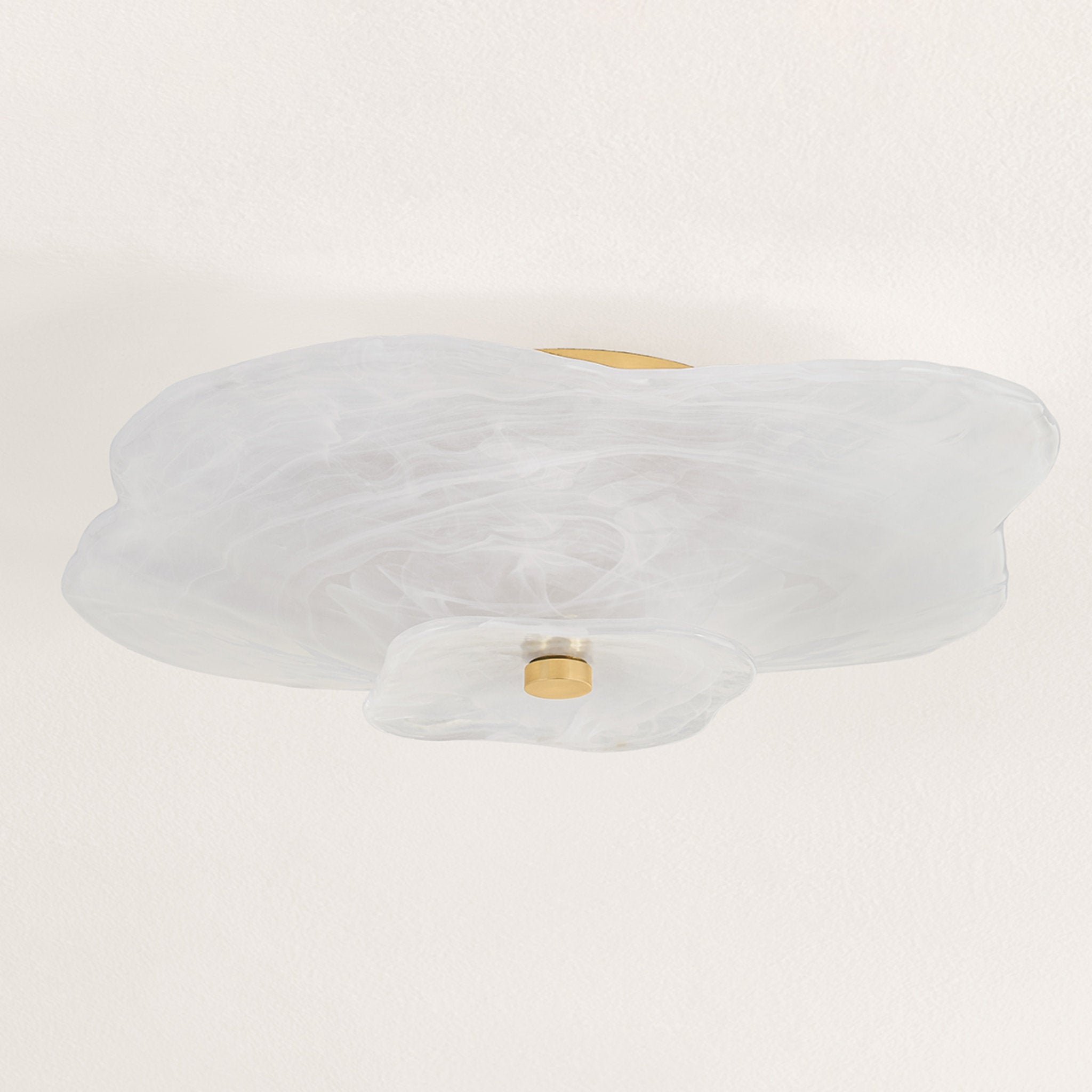 Starlie 1-Light Flush Mount in Aged Brass 16W x 4.25H