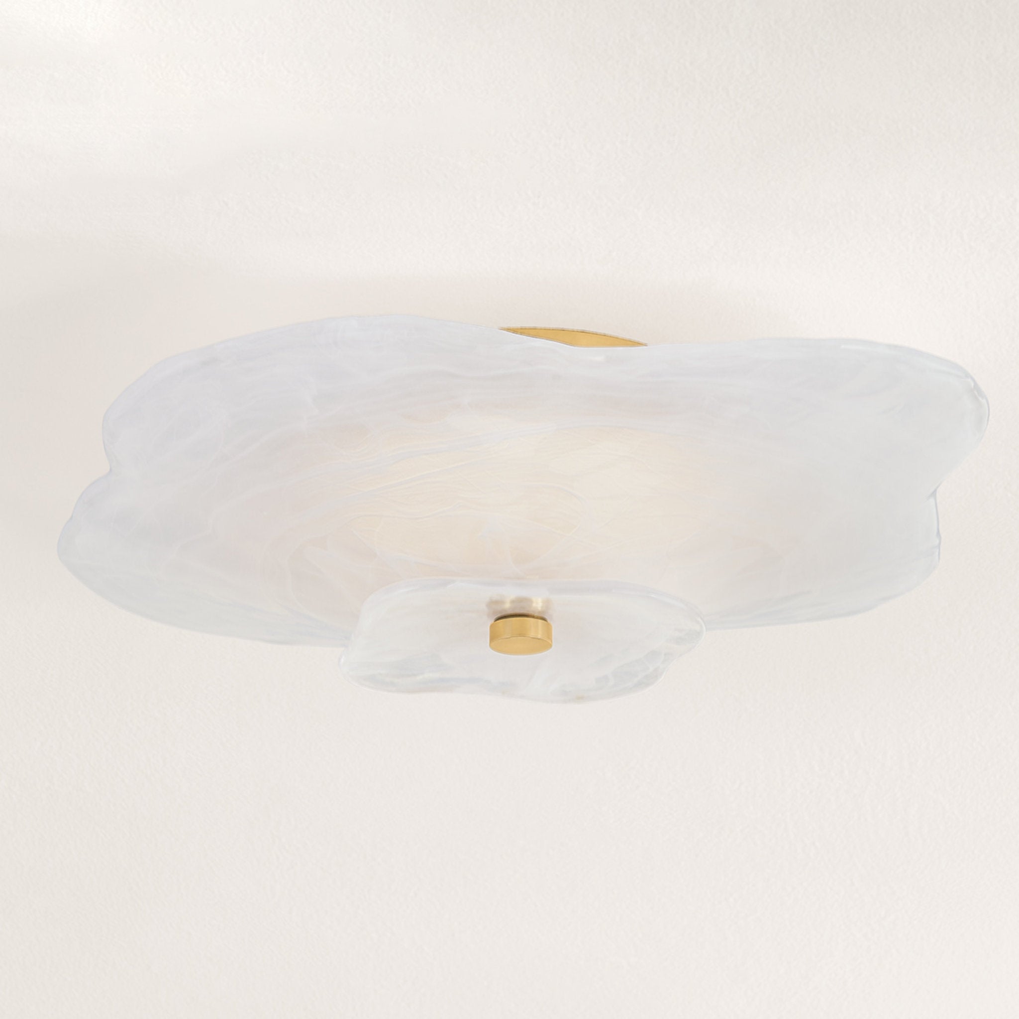 Starlie 1-Light Flush Mount in Aged Brass 16W x 4.25H