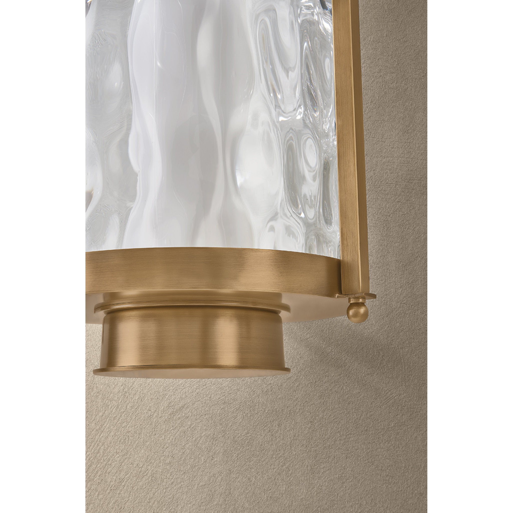 Haddock 1-Light Exterior Wall Sconce in Patina Brass 7.75W x 17H
