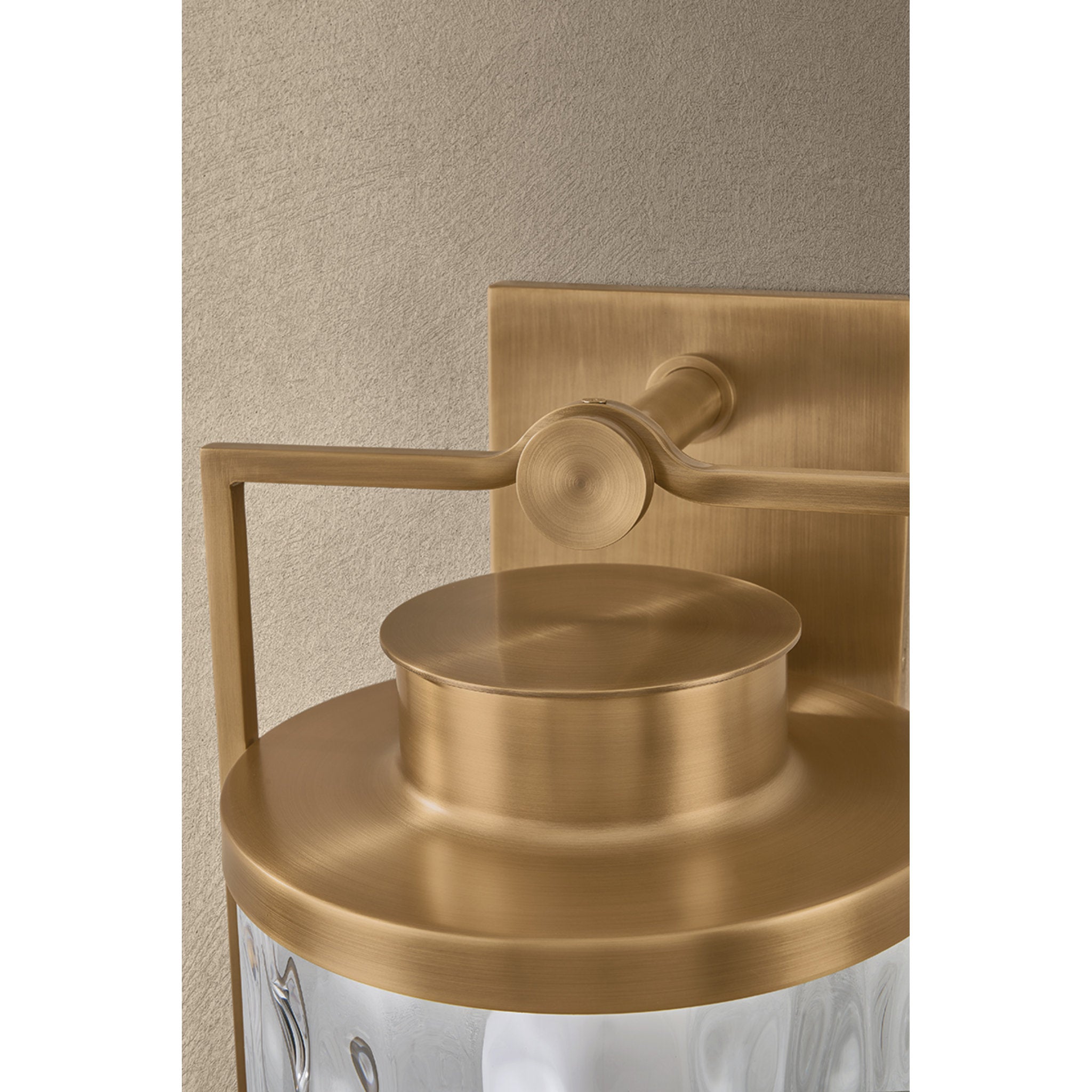 Haddock 1-Light Exterior Wall Sconce in Patina Brass 9.5W x 22.5H