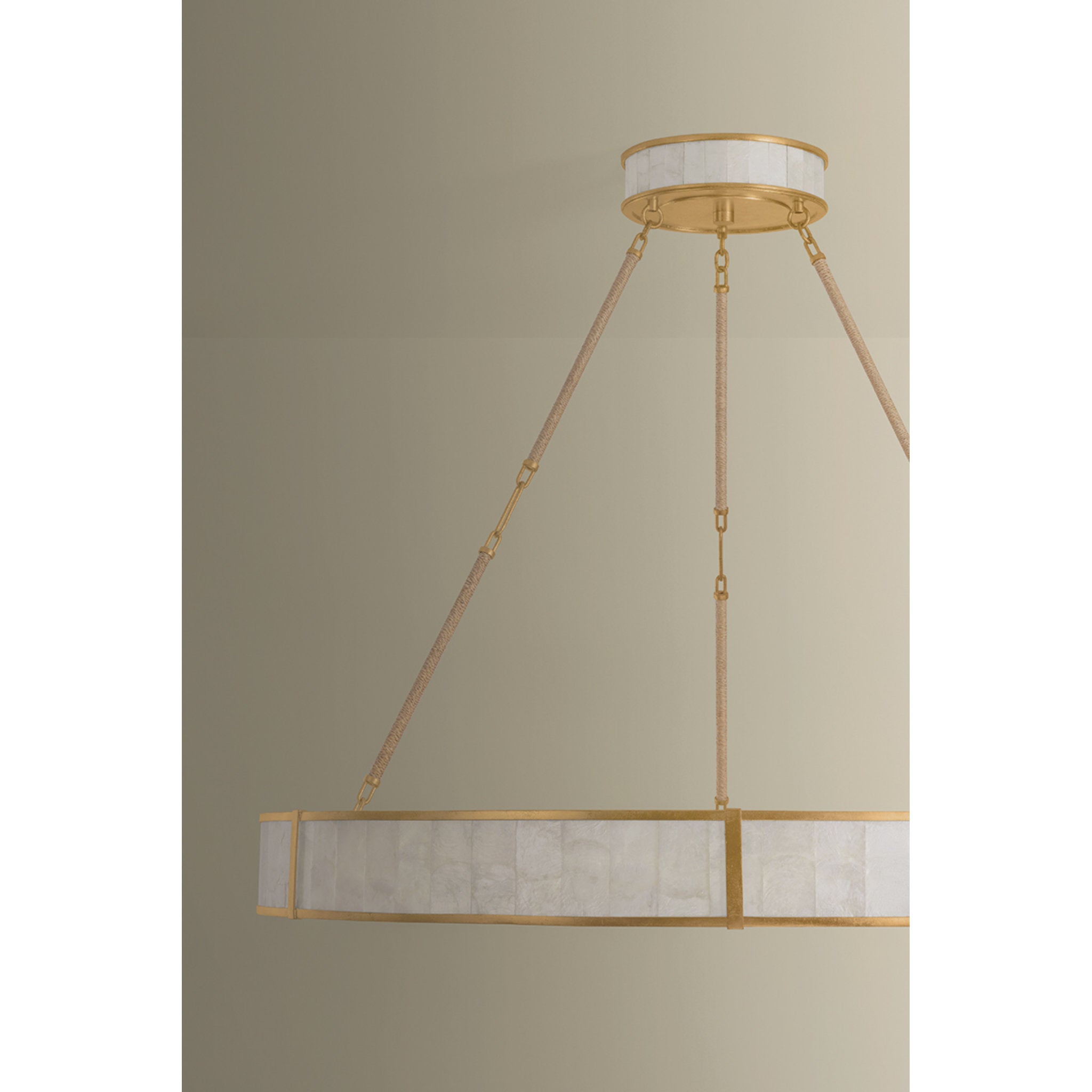 Halcott 1-Light Chandelier in Vintage Gold Leaf 42W x 5H