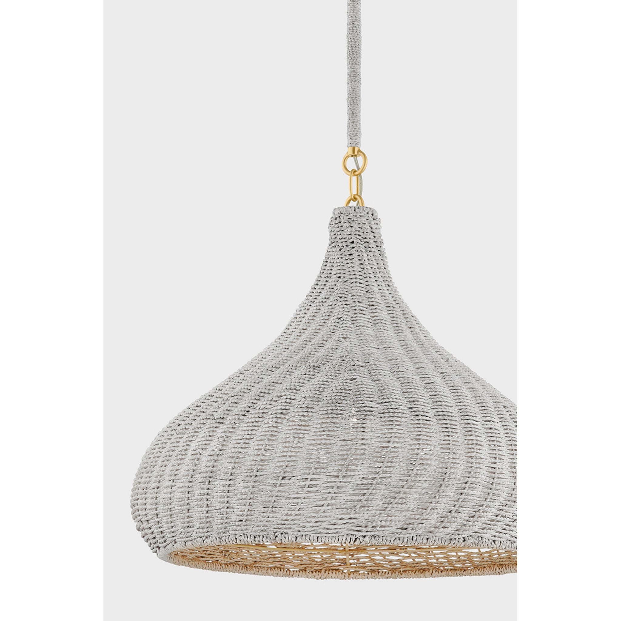 Hampstead 1-Light Pendant in Aged Brass 20W x 17.75H