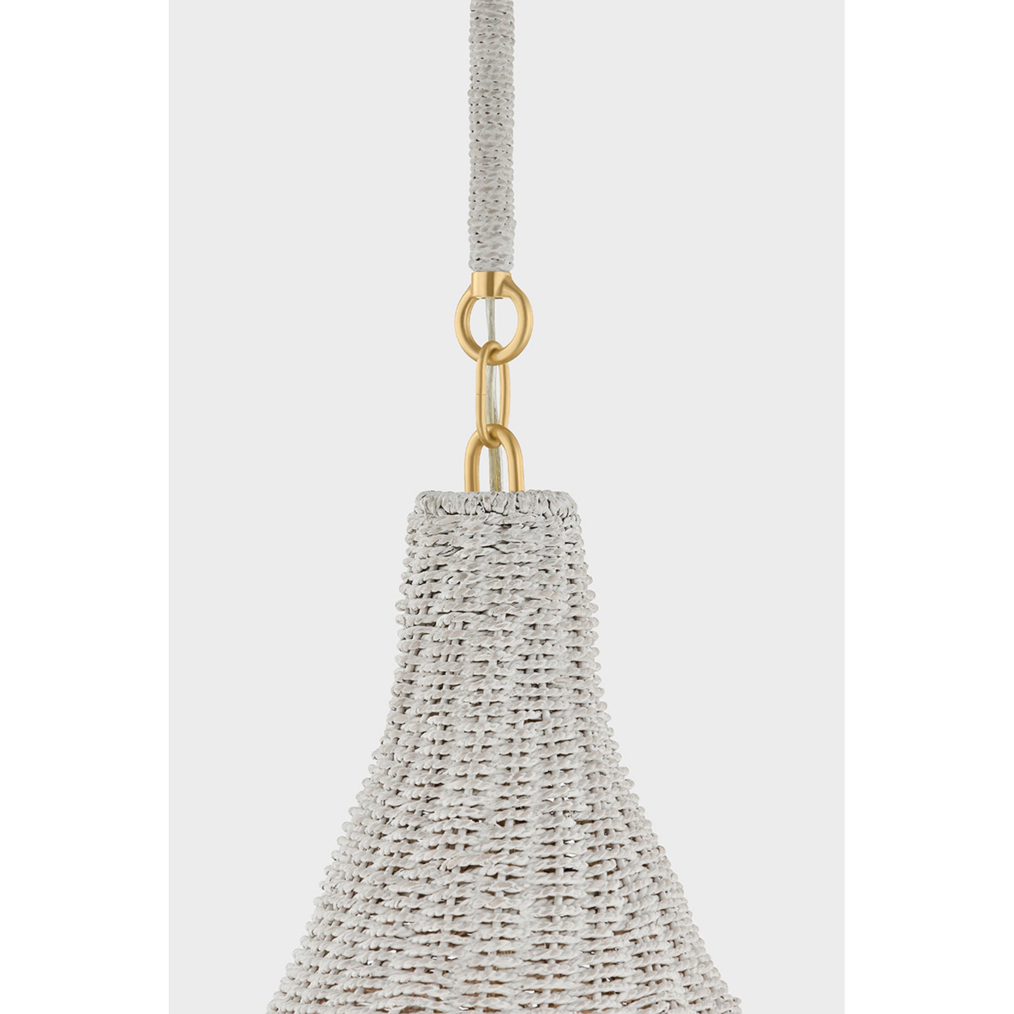 Hampstead 1-Light Pendant in Aged Brass 28W x 24.25H