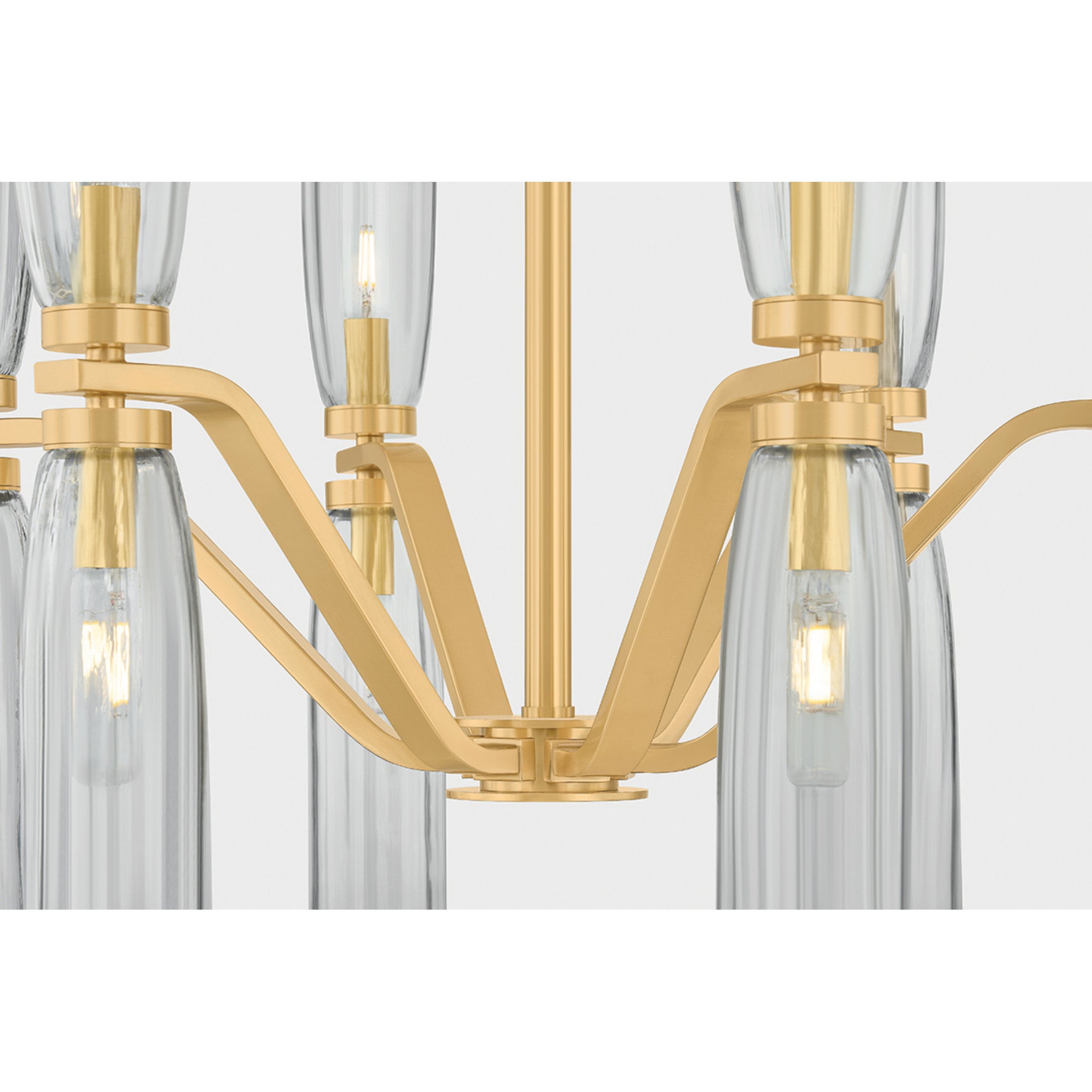 Harpswell 12-Light Chandelier in Aged Brass 25W x 28.25H