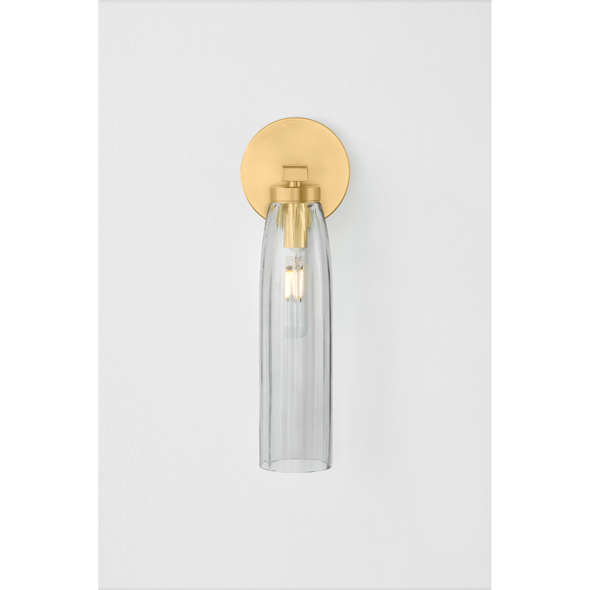 Harpswell 1-Light Bath and Vanity in Aged Brass 4.75W x 14.25H